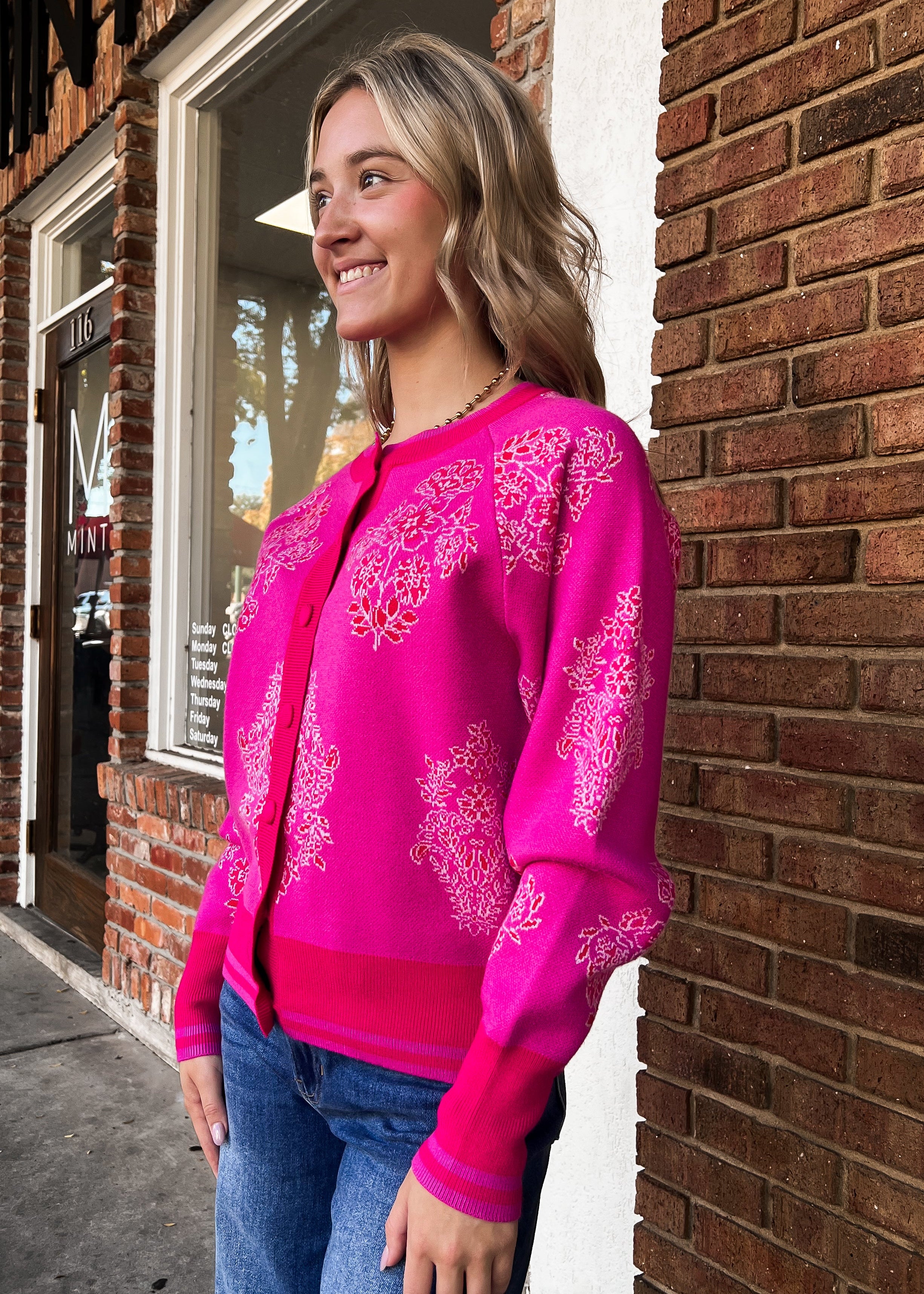 Ana Floral Button Up Cardigan