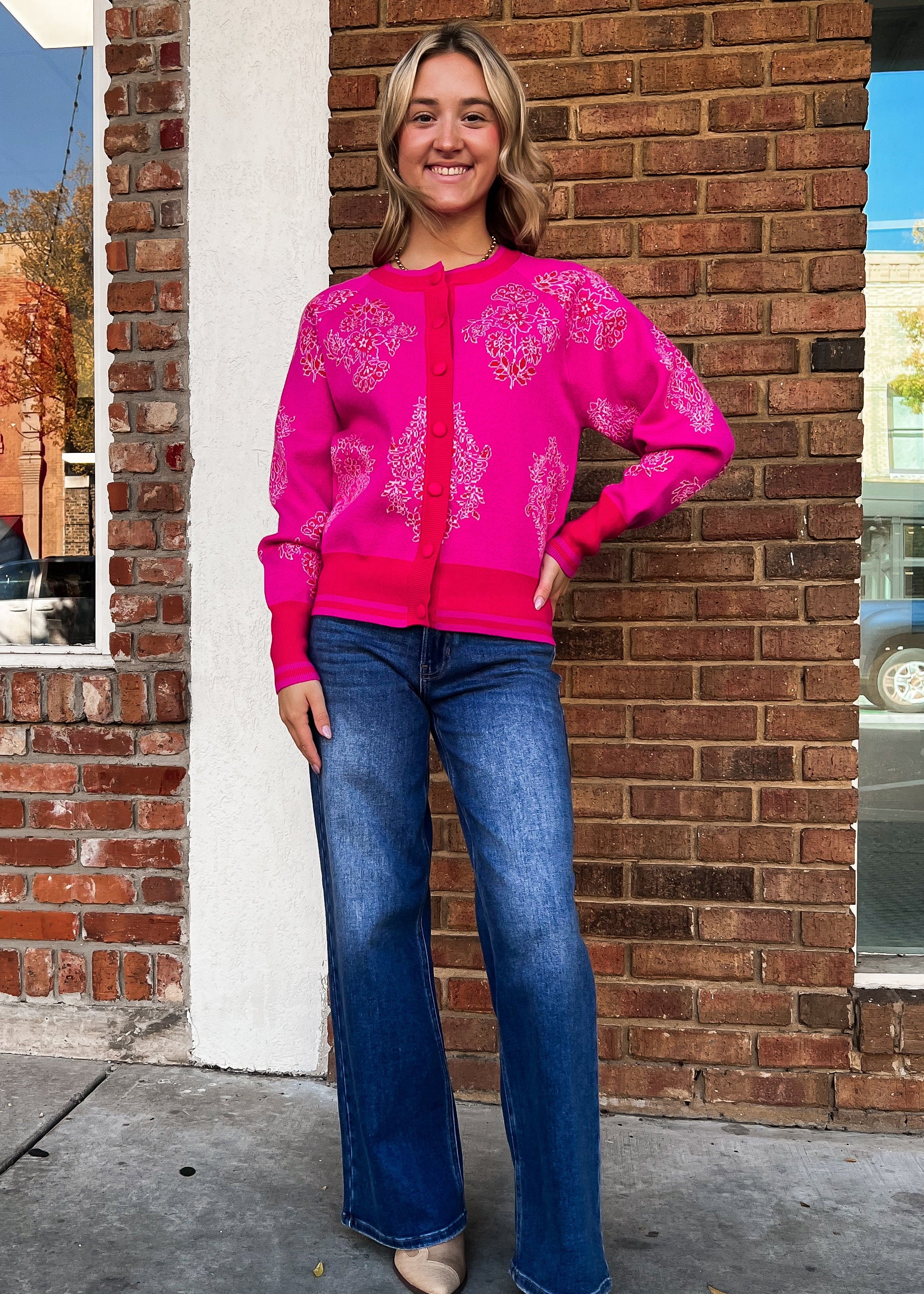 Ana Floral Button Up Cardigan