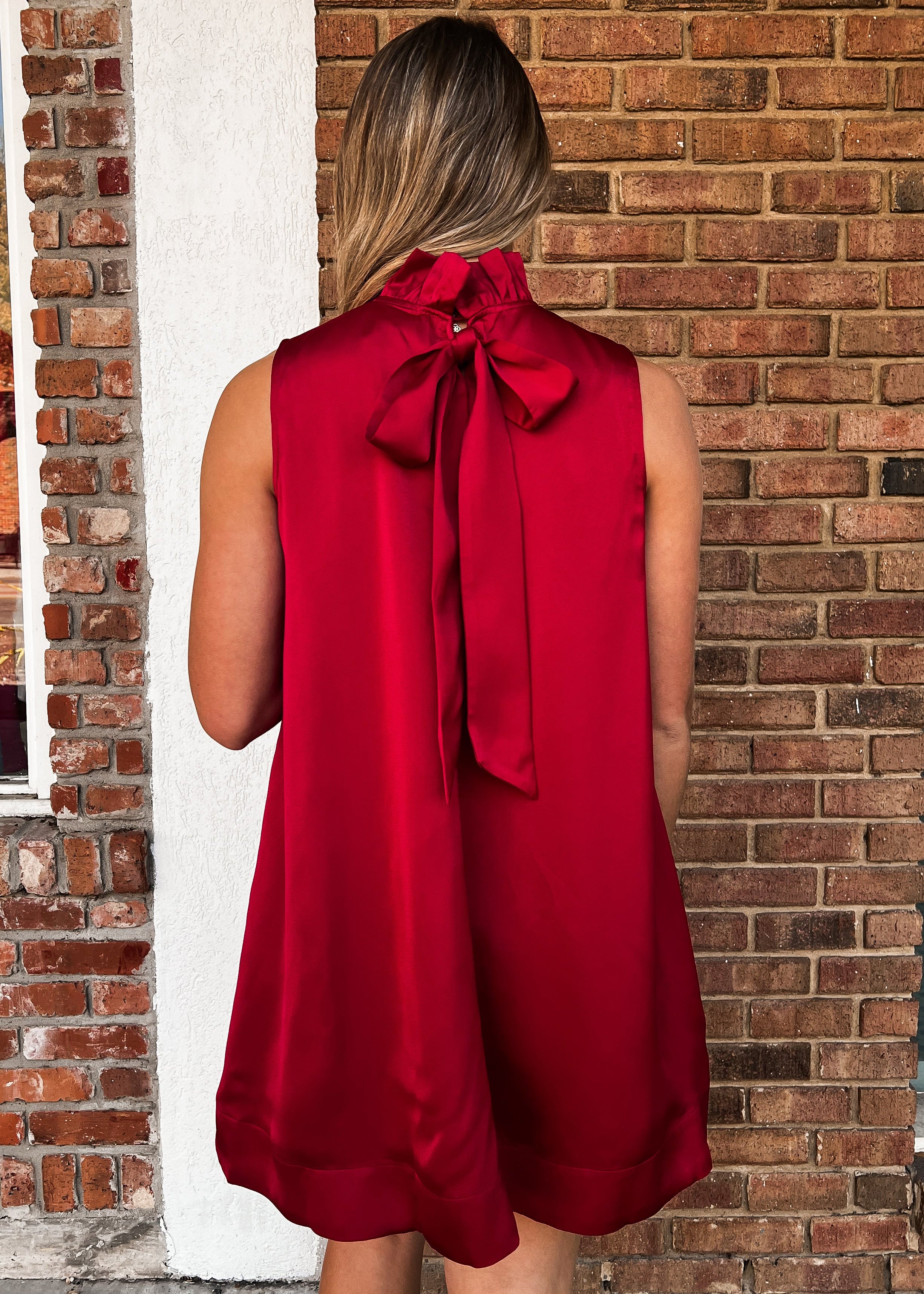 Lauren Red Dress with Back Tie