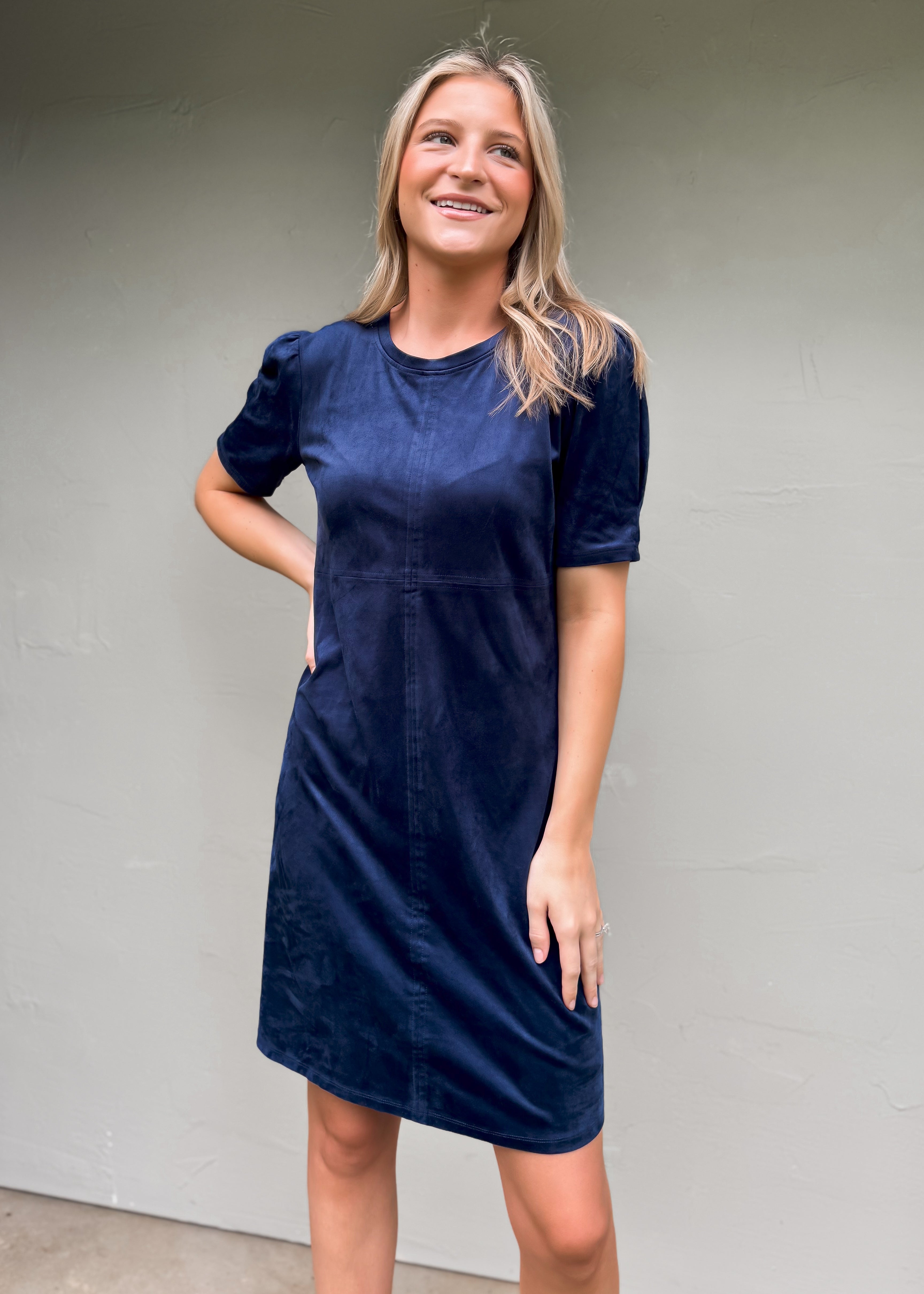 Another Love: Demi Suede Dress, Eclipse