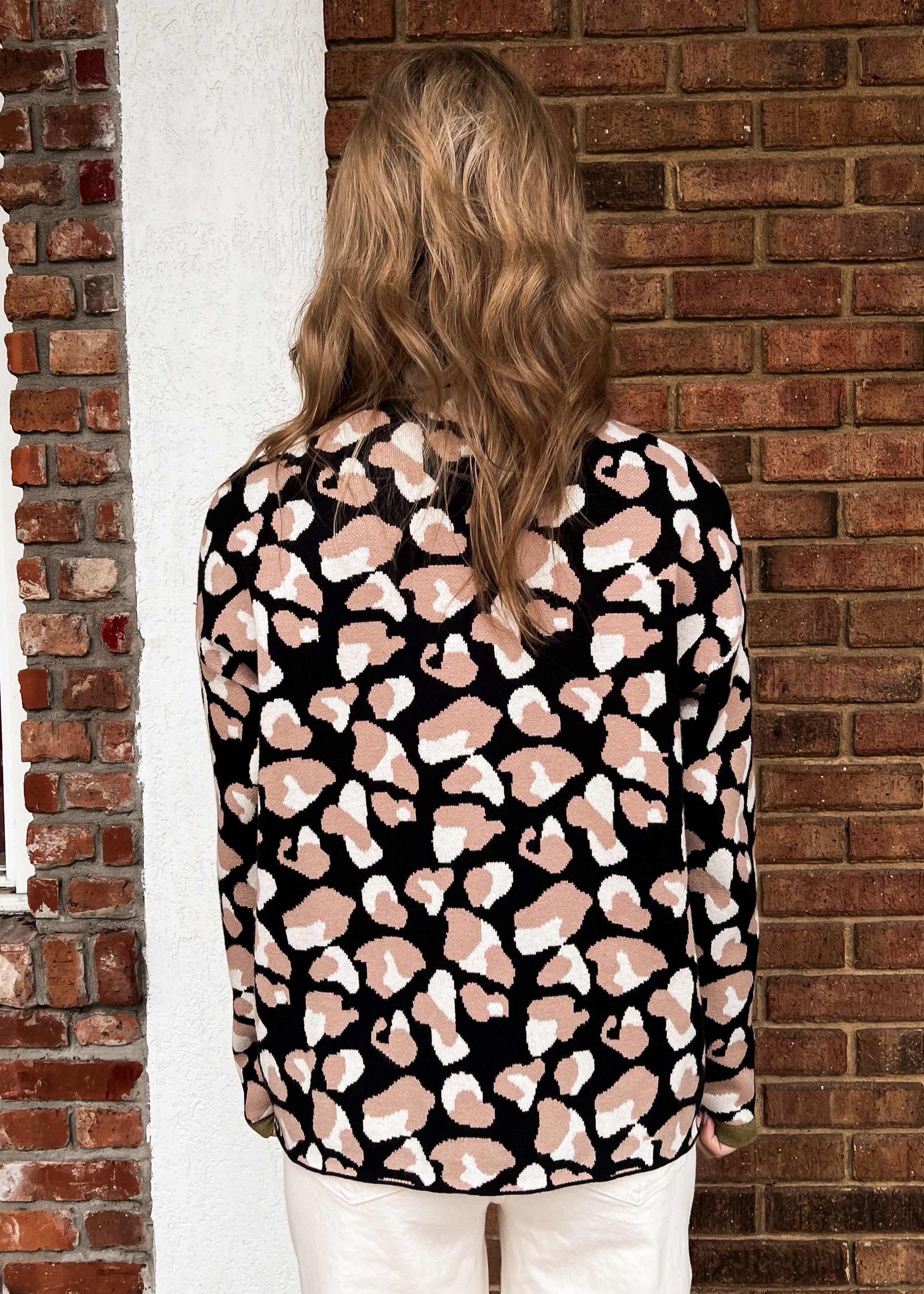 THML: Winni Leopard Mock Neck Sweater