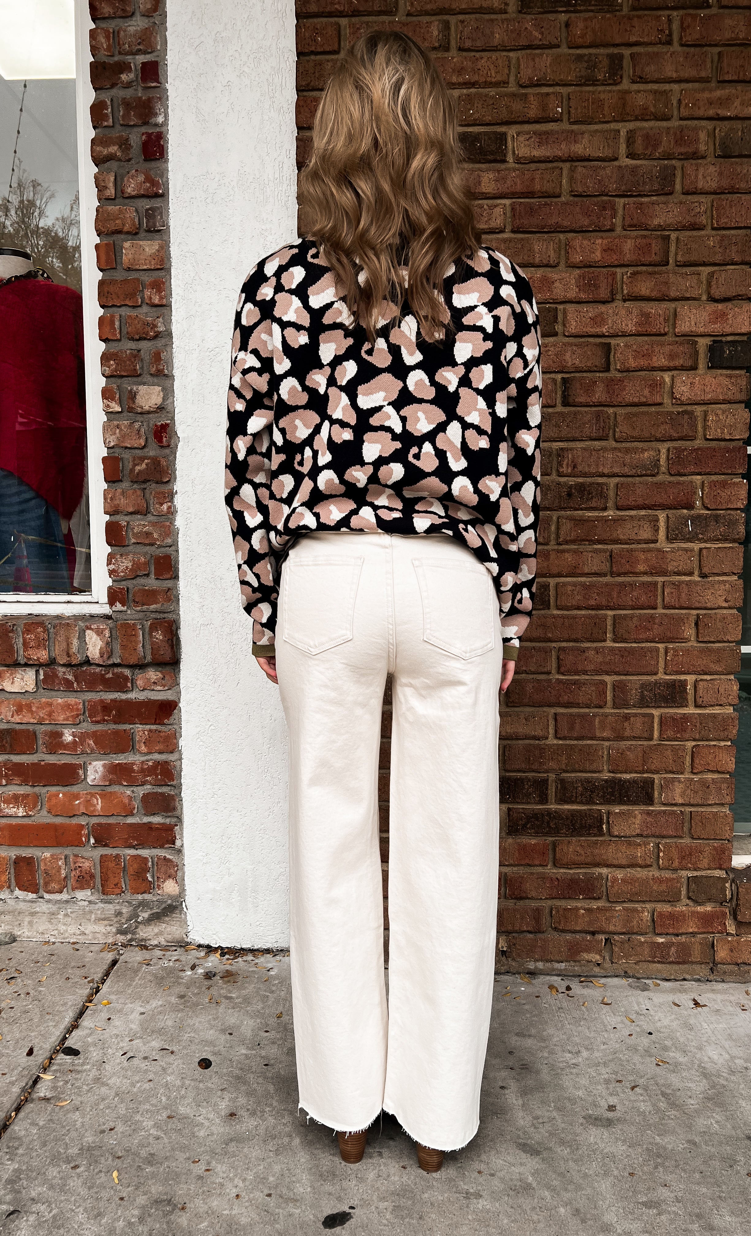 Oliver Logan: Raw Hem Cream Jeans