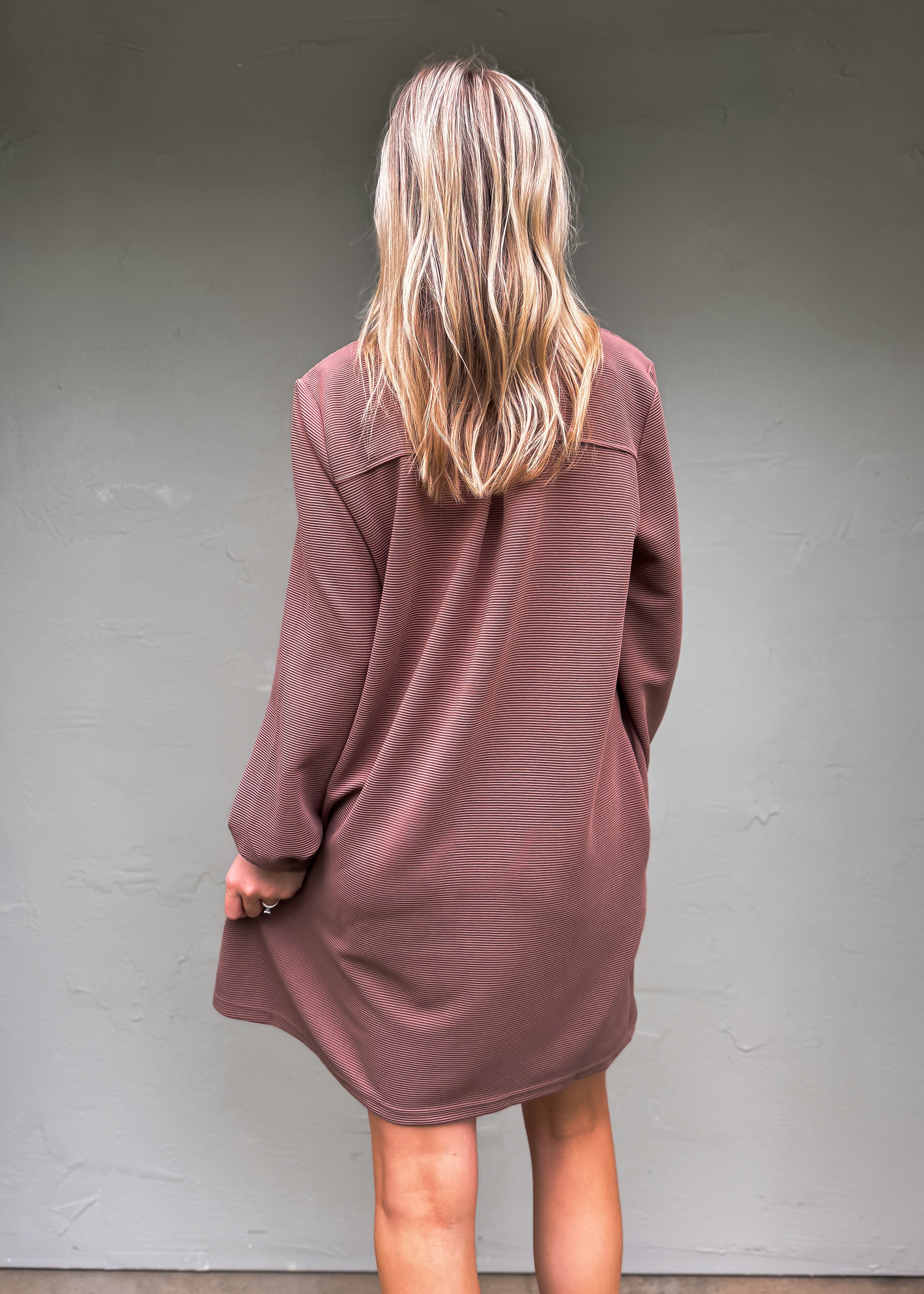 Collared Mini Dress, Mocha