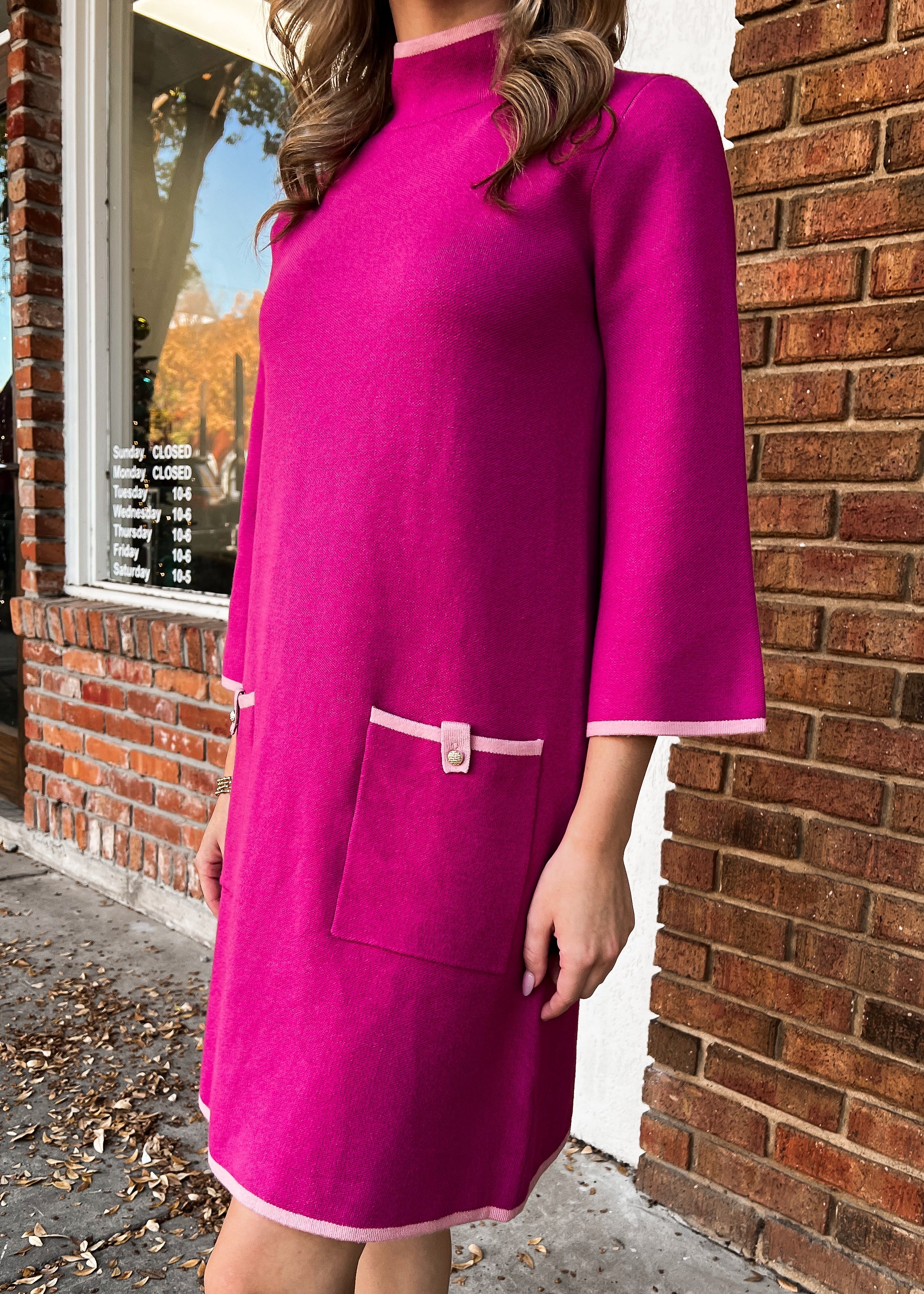 Dianna Mock Neck Sweater Dress