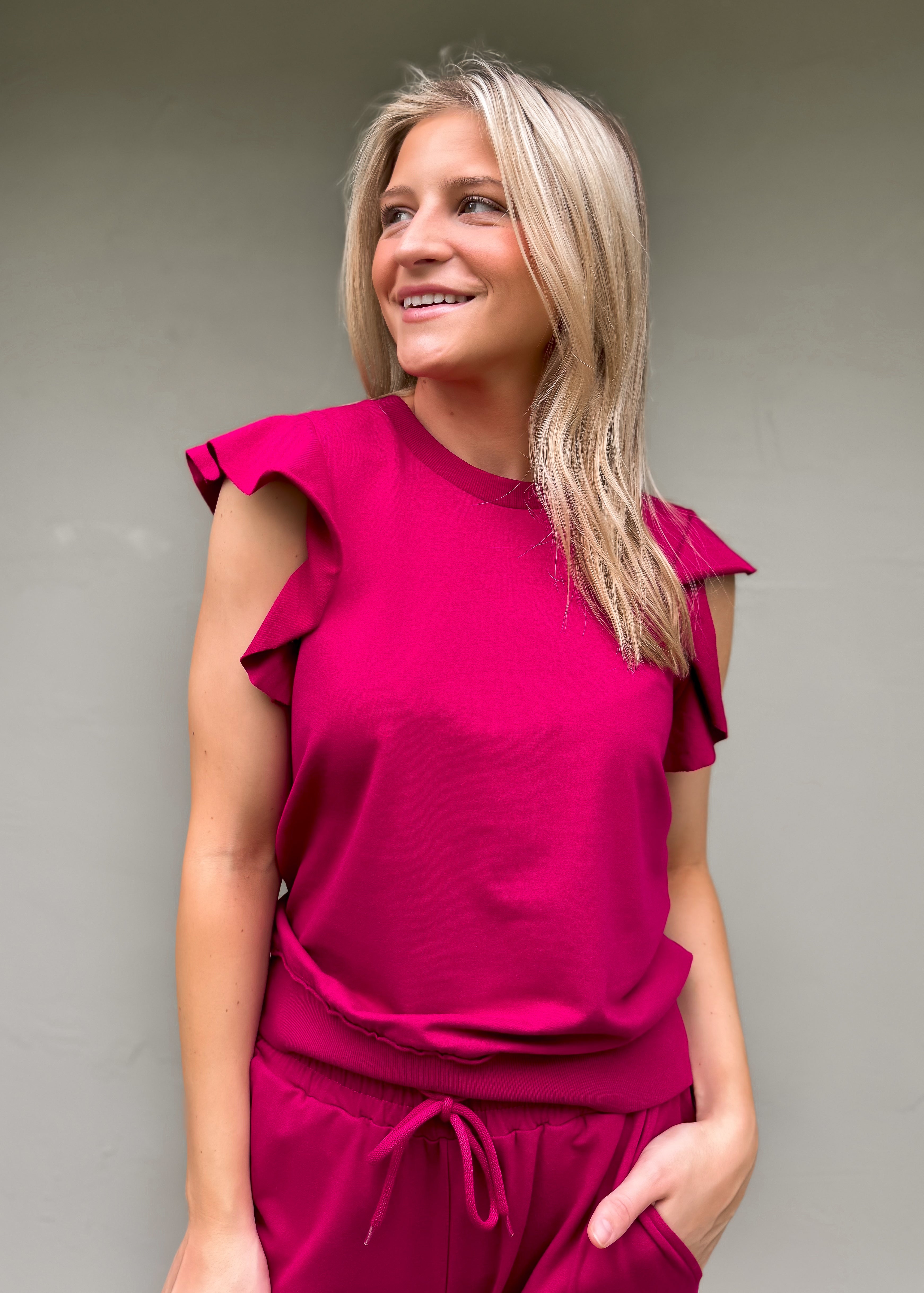 Another Love: Layla Top, Ruby Pink