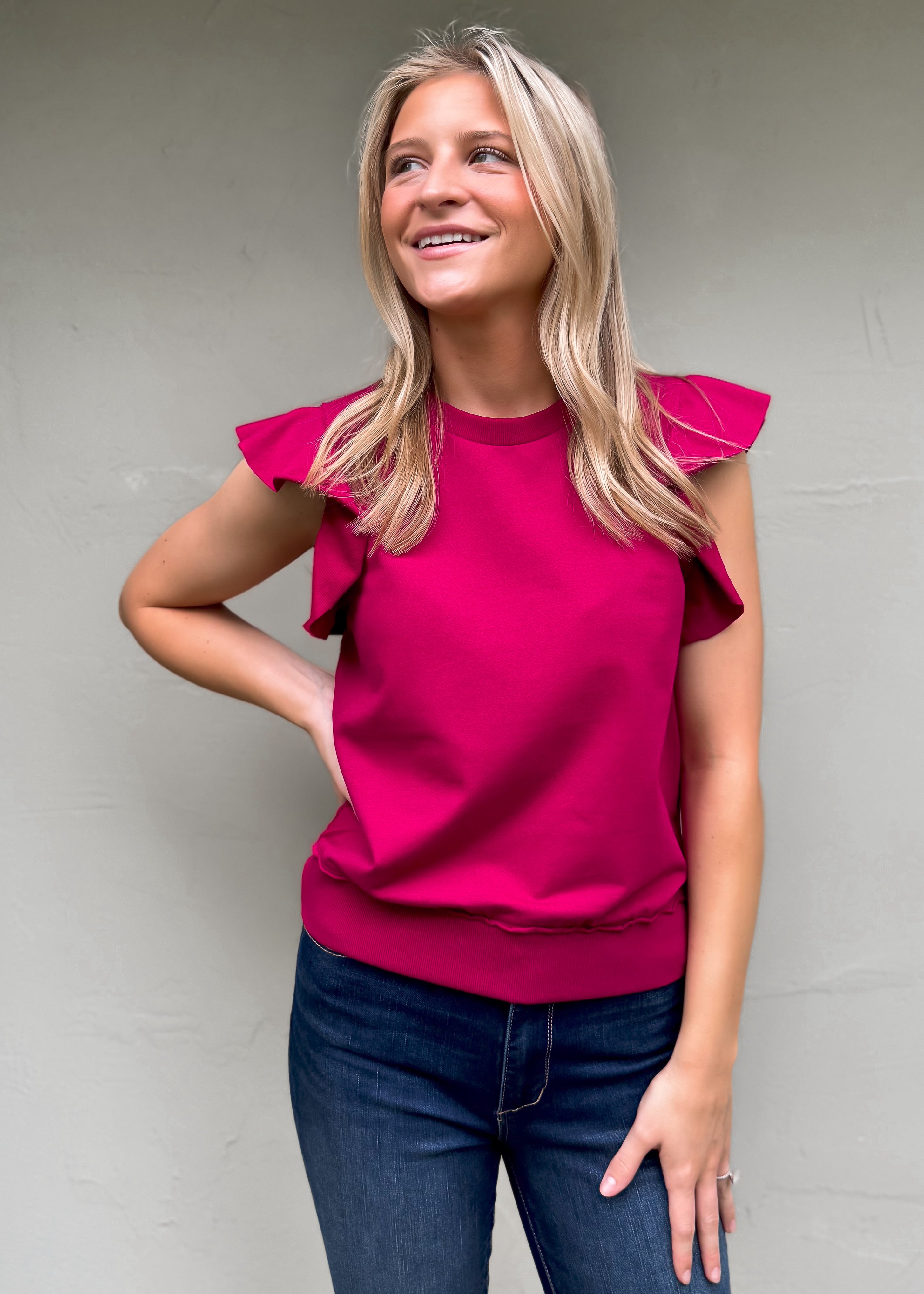 Another Love: Layla Top, Ruby Pink