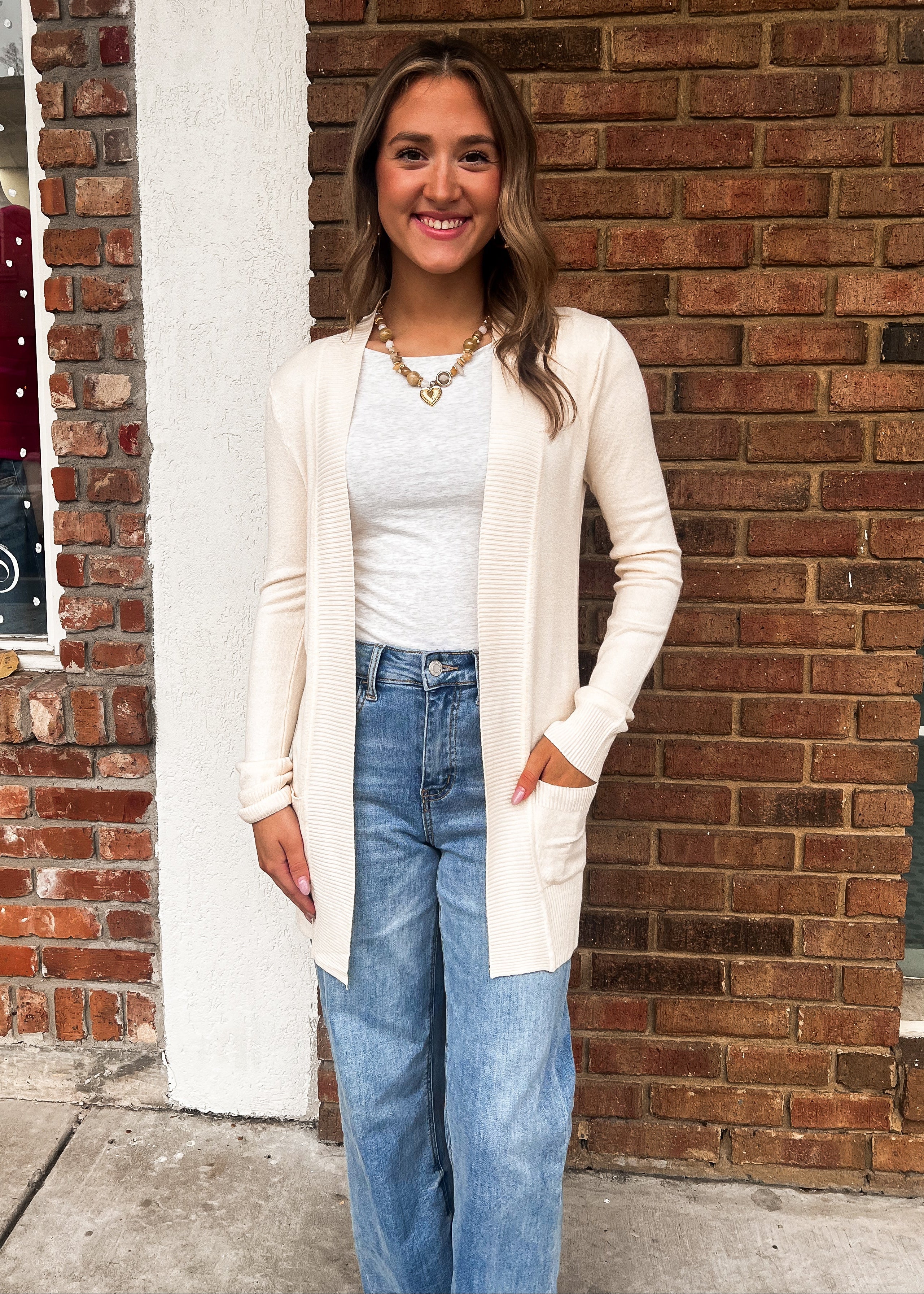 Debbie Lightweight Cardigan - Cream