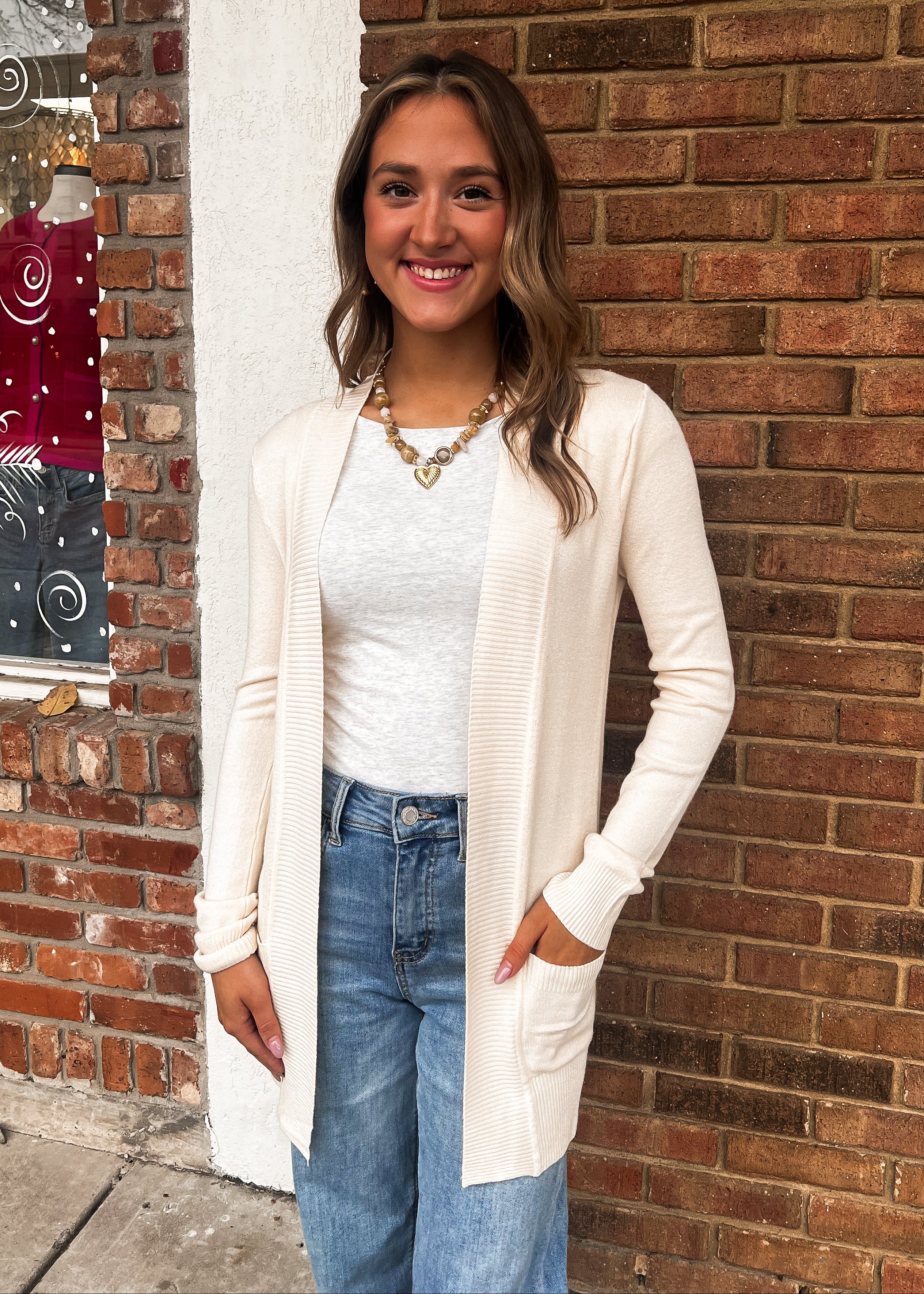 Debbie Lightweight Cardigan - Cream