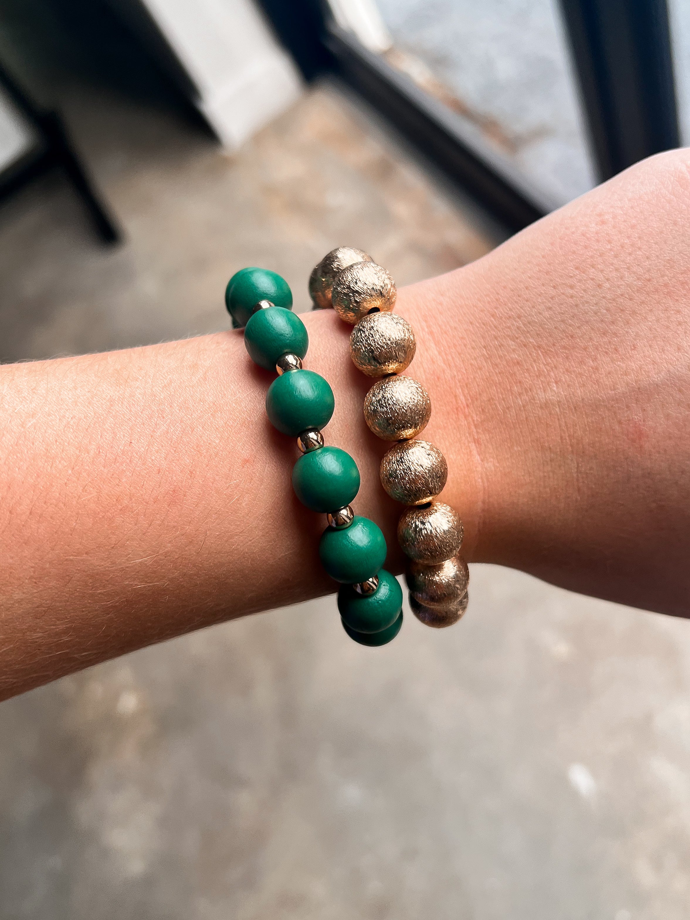 Josey Green and Gold Bracelet Set