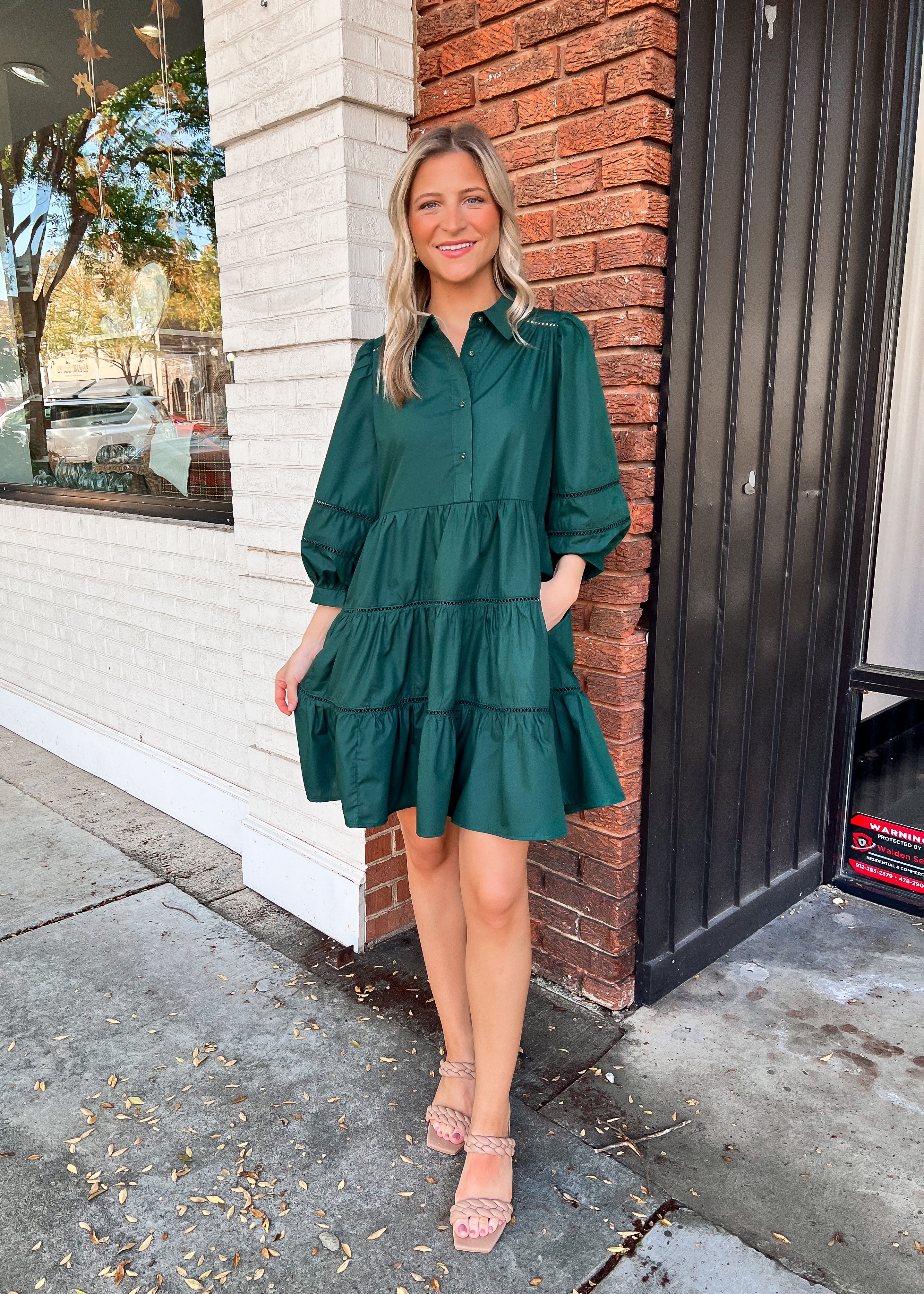 Evergreen Collared Dress