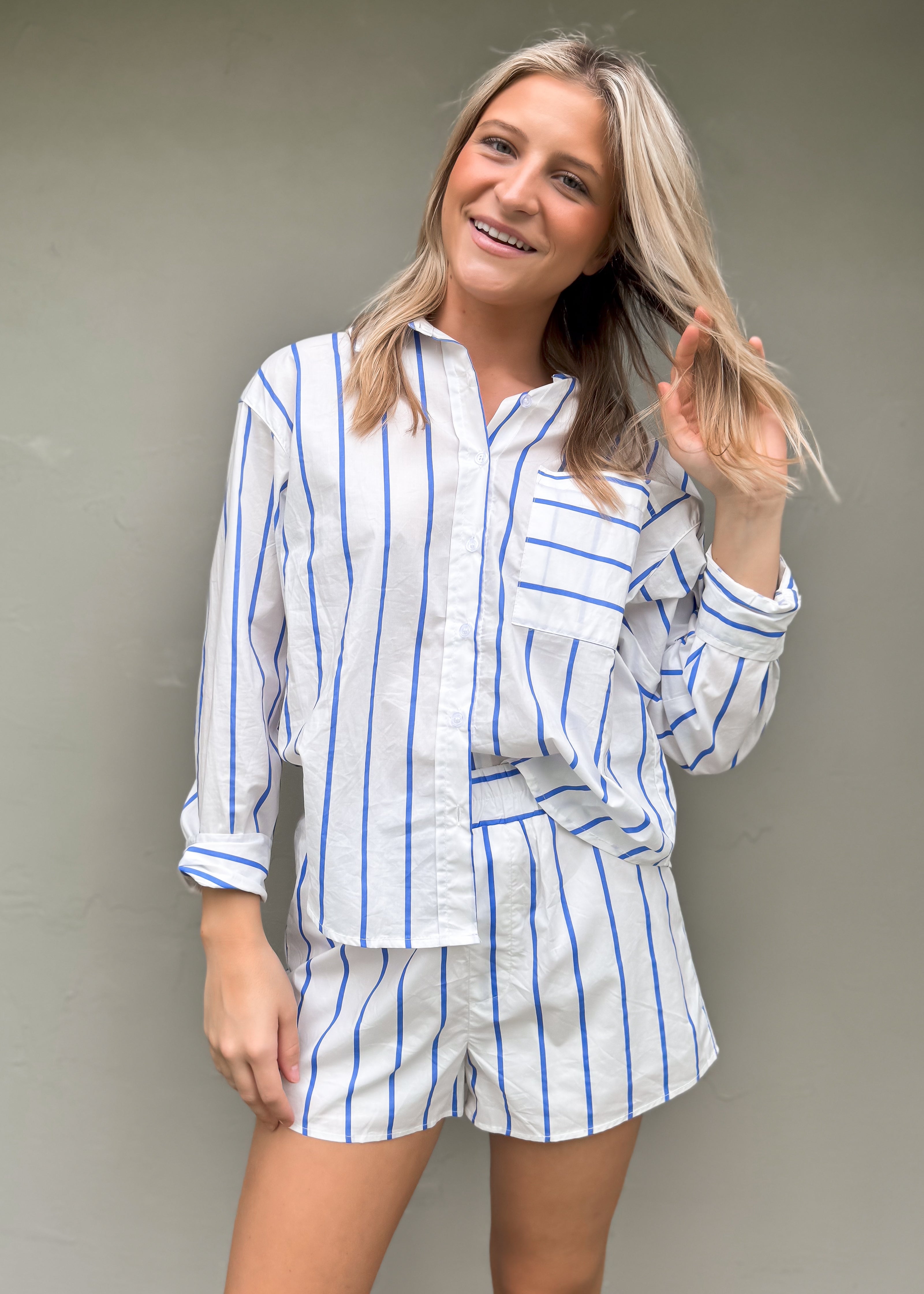 Tiffany Striped Button Down Shirt