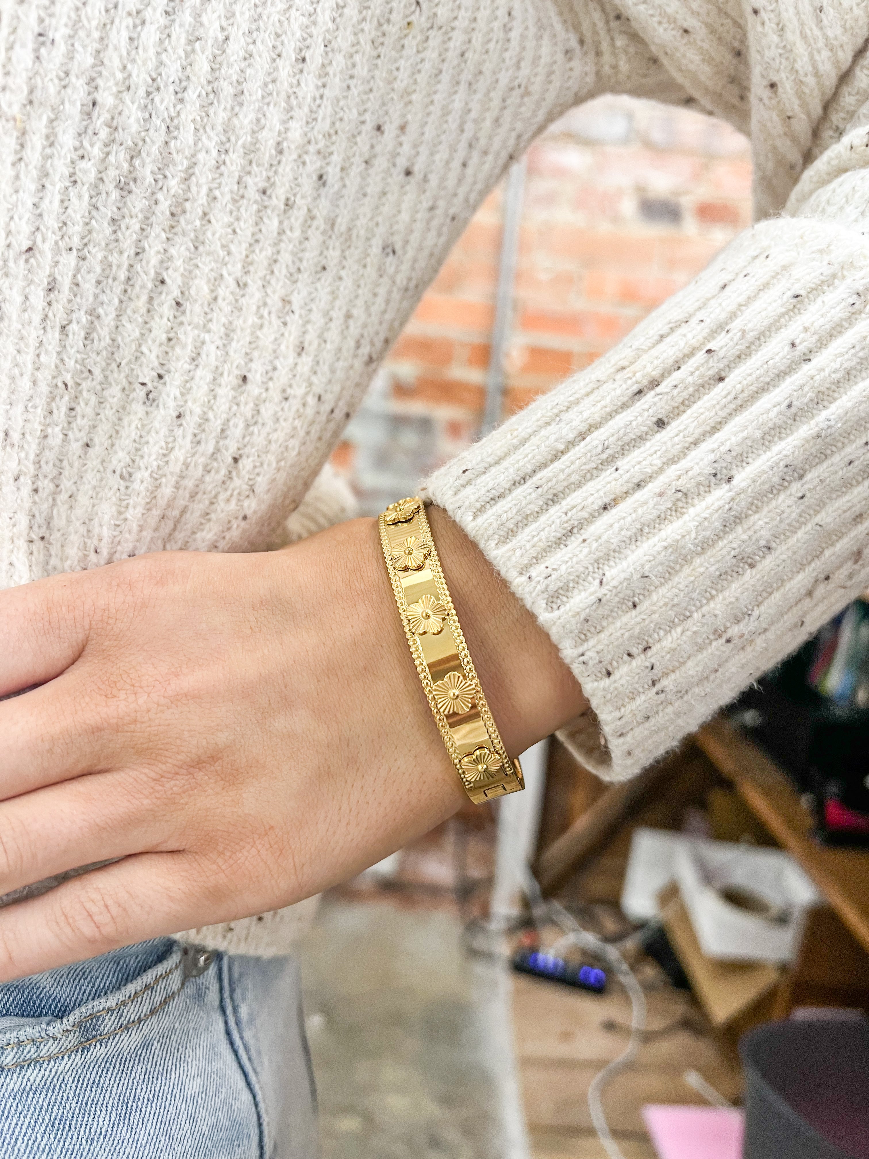 18k Waterproof Non-tarnish Stainless Steel Bangle