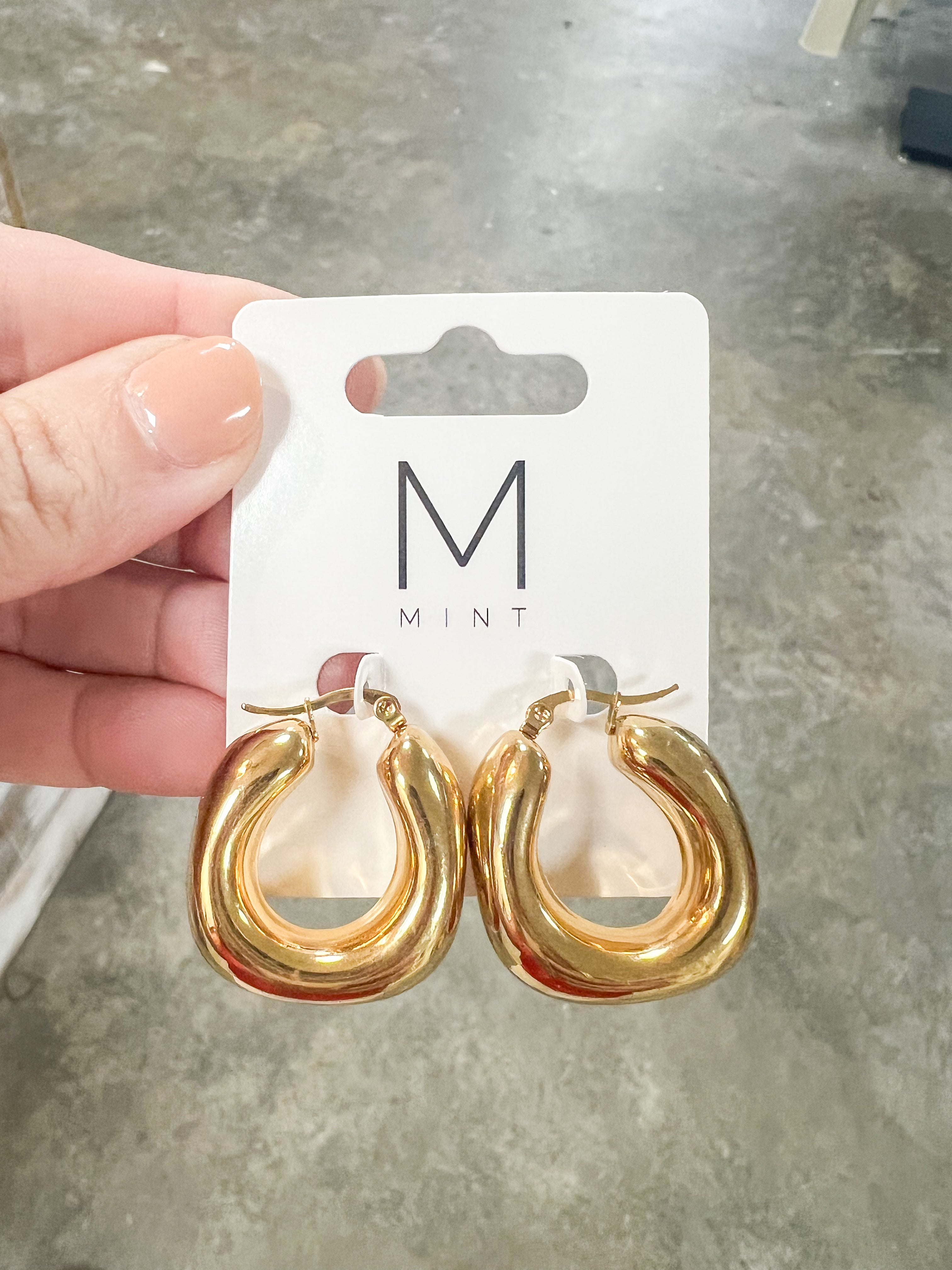 18k Waterproof Non-tarnish Stainless Steel Hoops