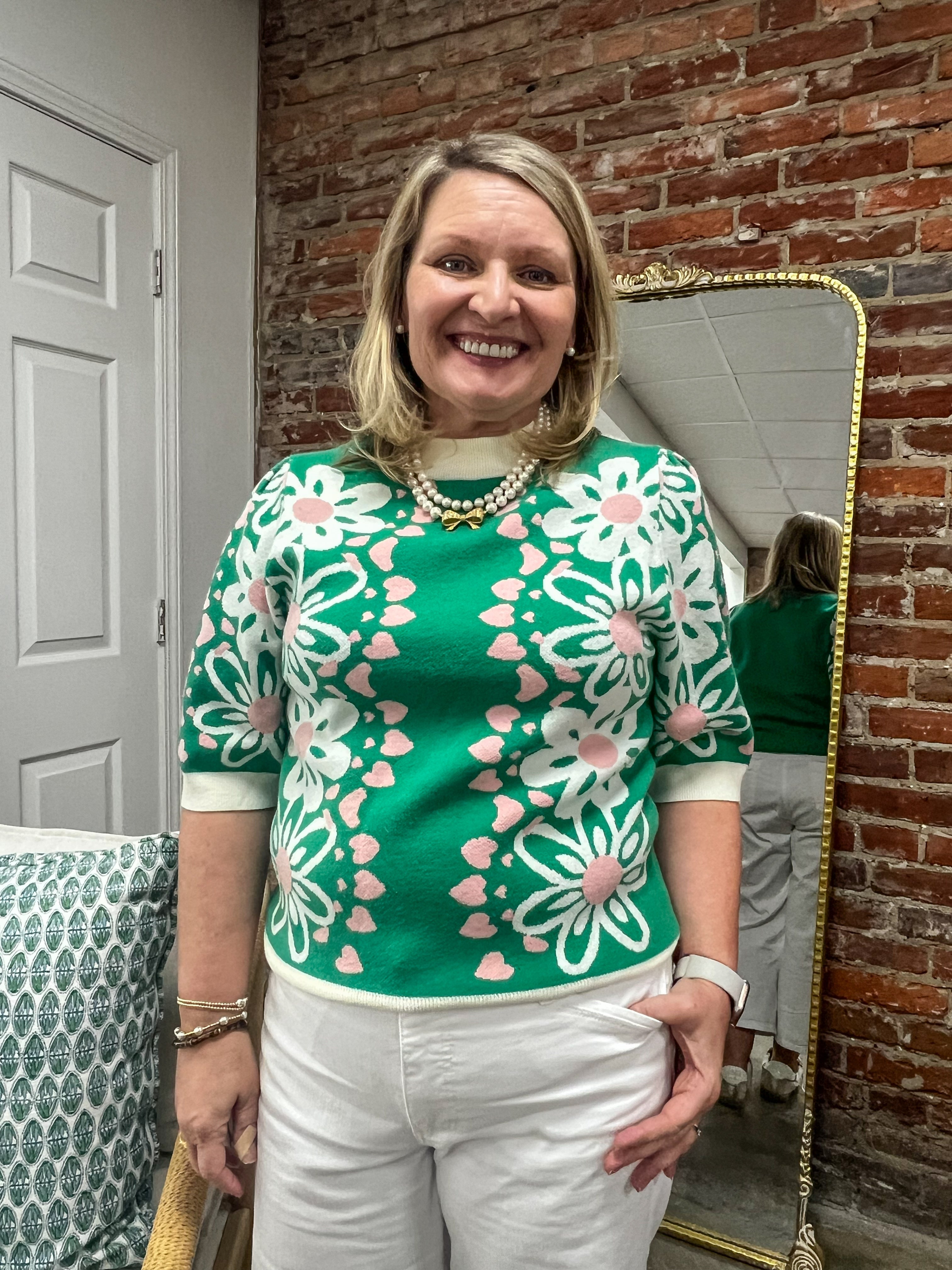 THML: Flower Sweater Top