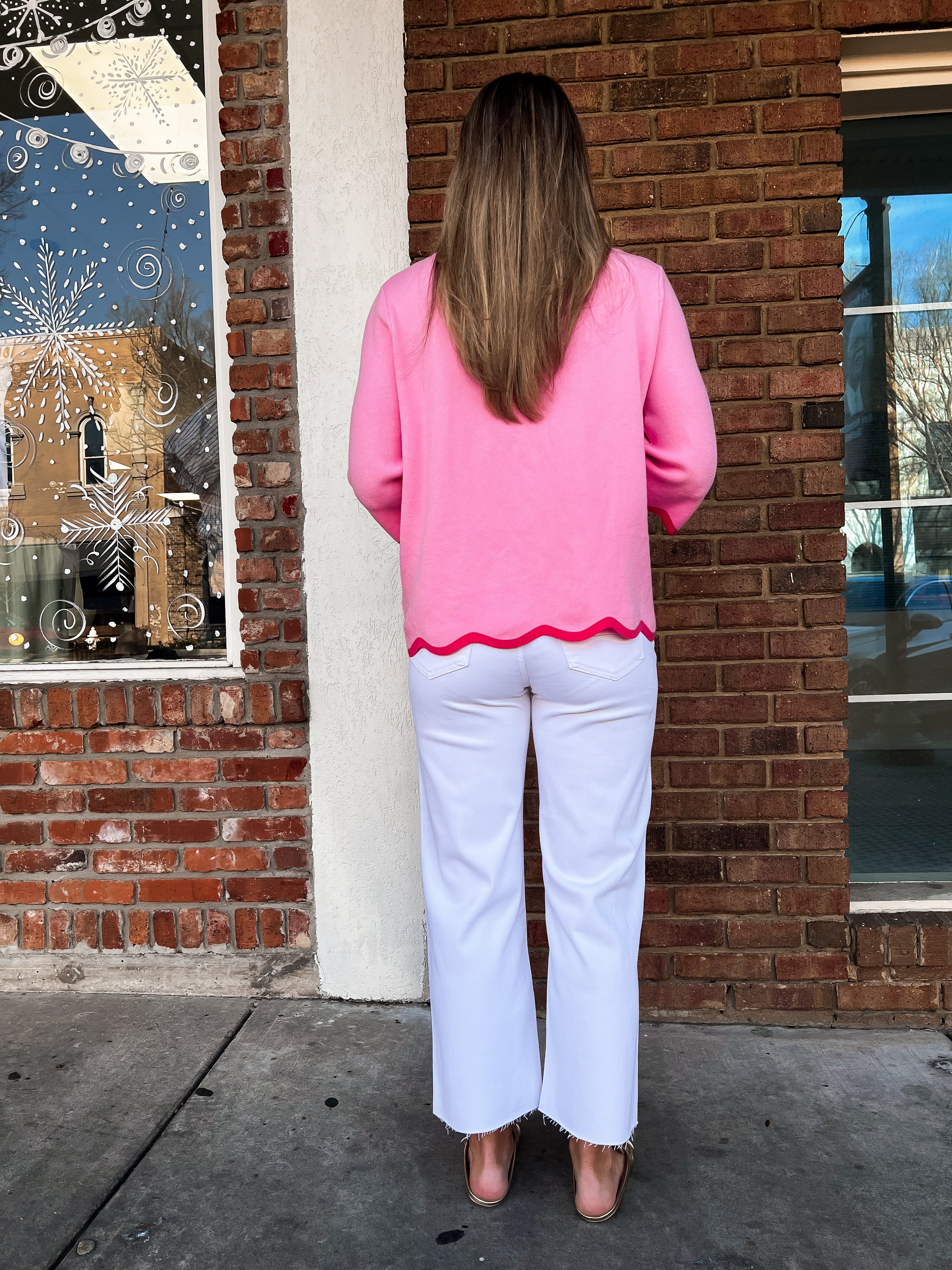 Olivia Wide Leg Crop Jeans - White