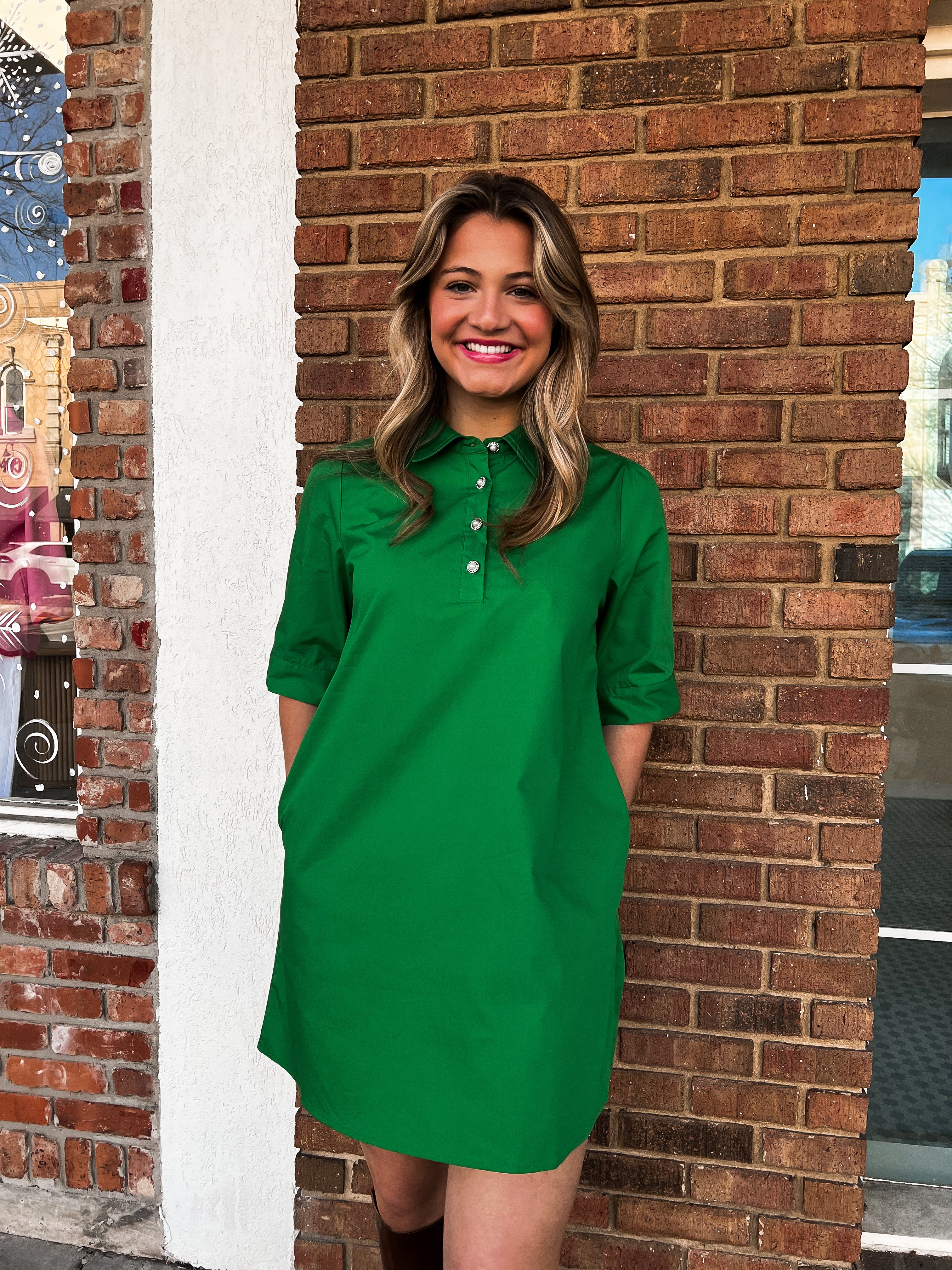 Patty Green Shift Dress