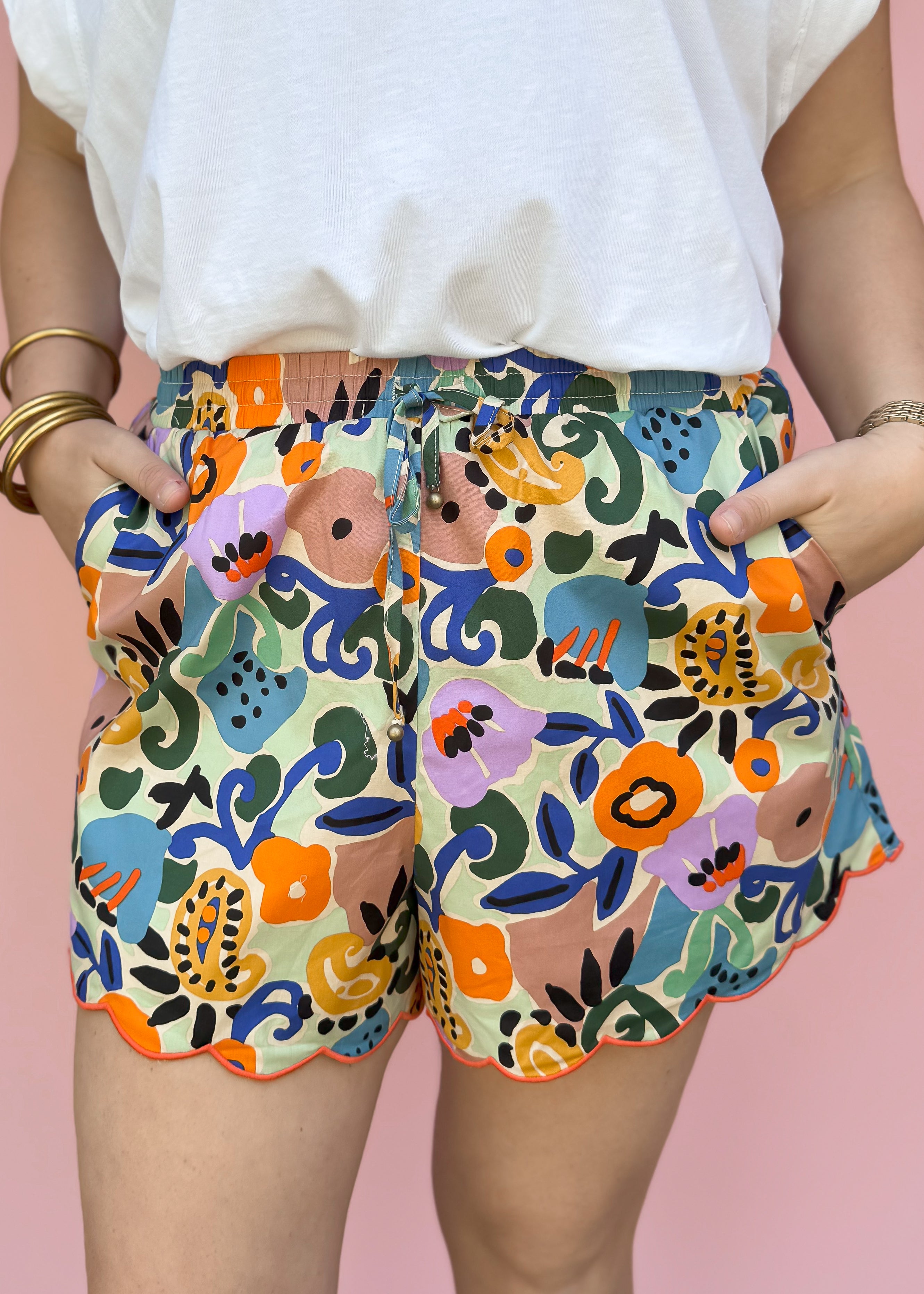 Karlie: Poplin Garden Shorts