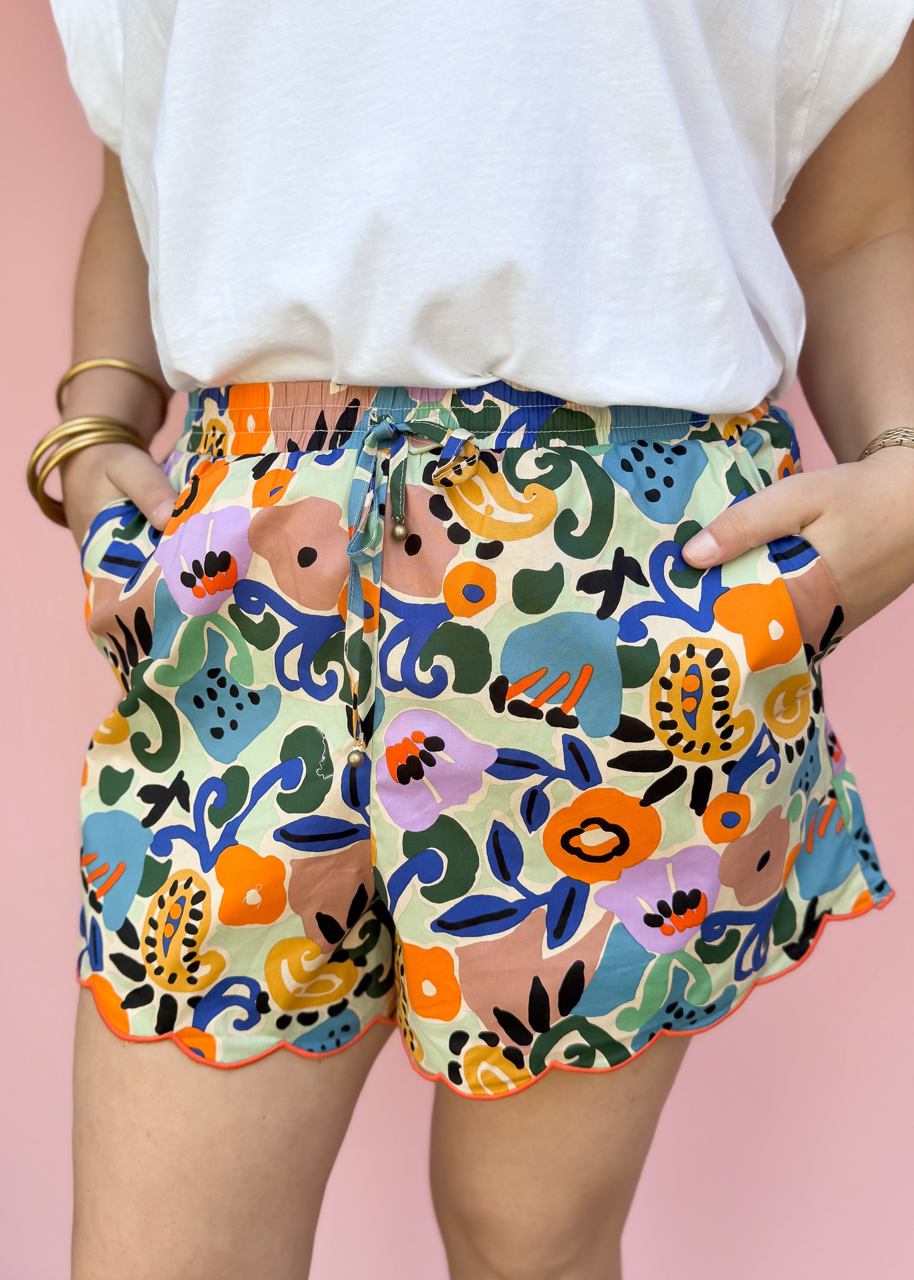 Karlie: Poplin Garden Shorts