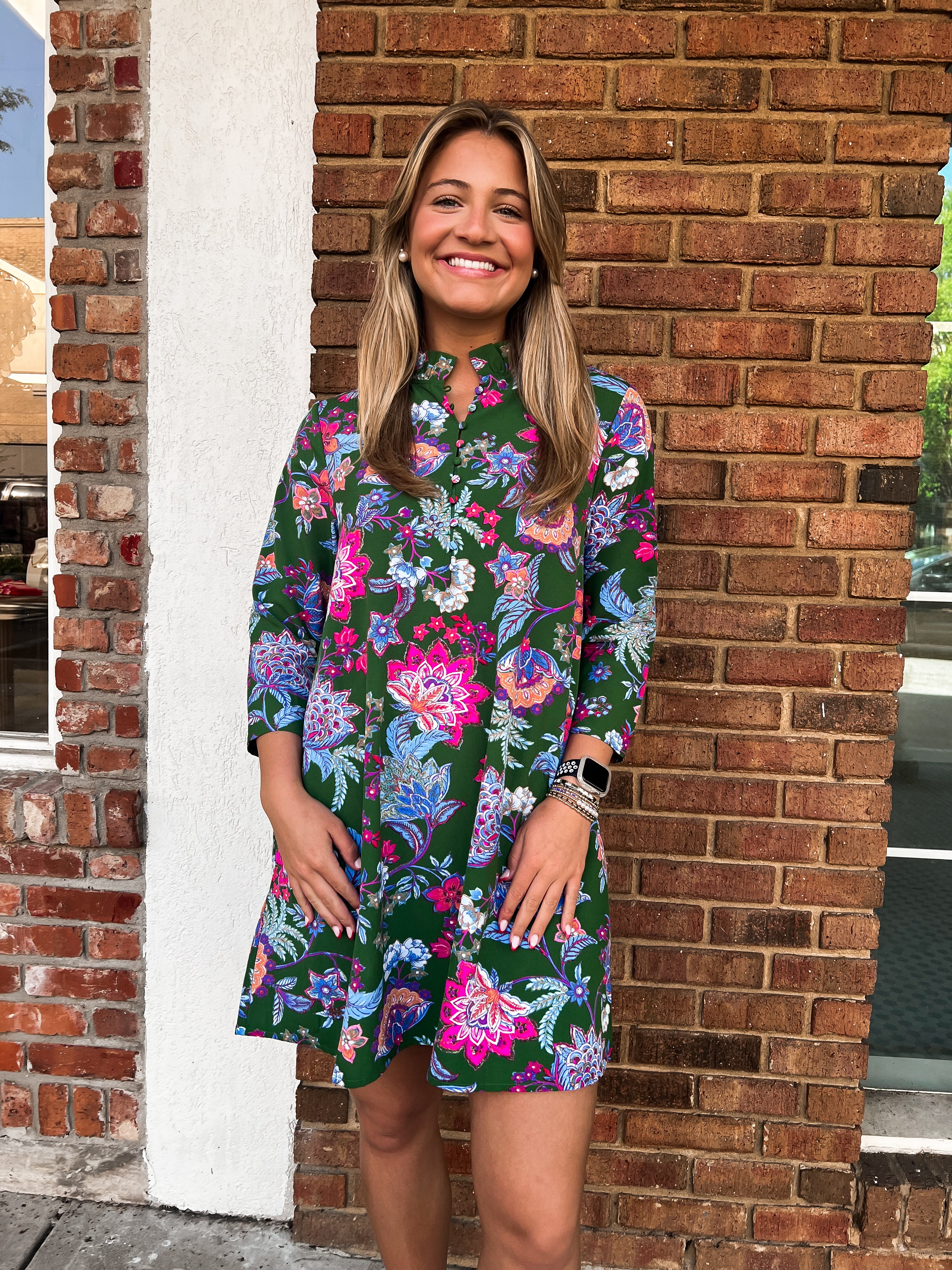 Harper Emerald Paisley Dress