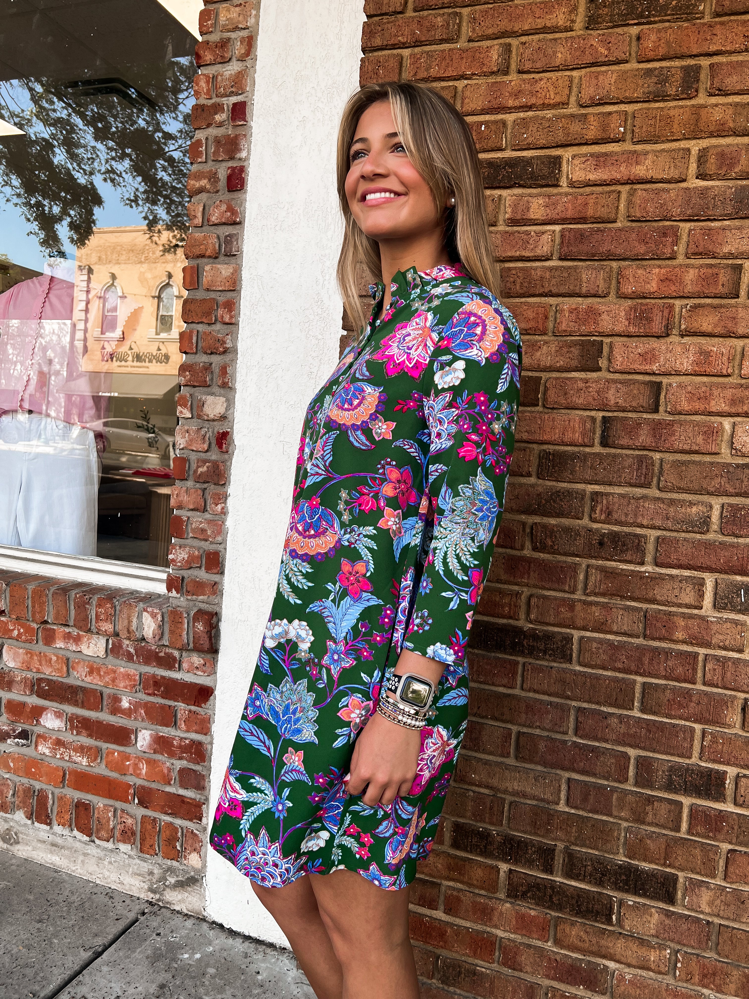 Harper Emerald Paisley Dress
