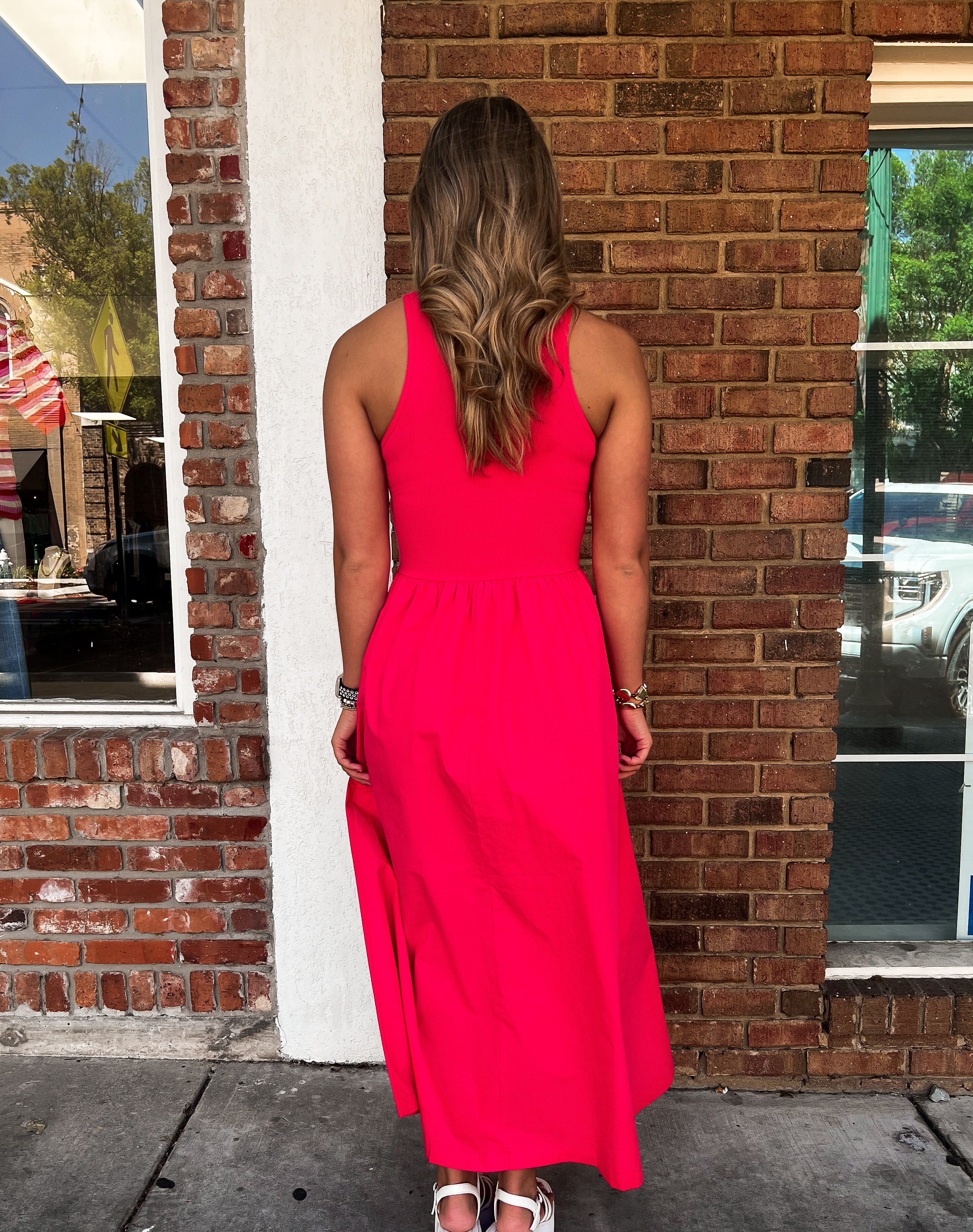 Karlie: Solid Mock Maxi Dress