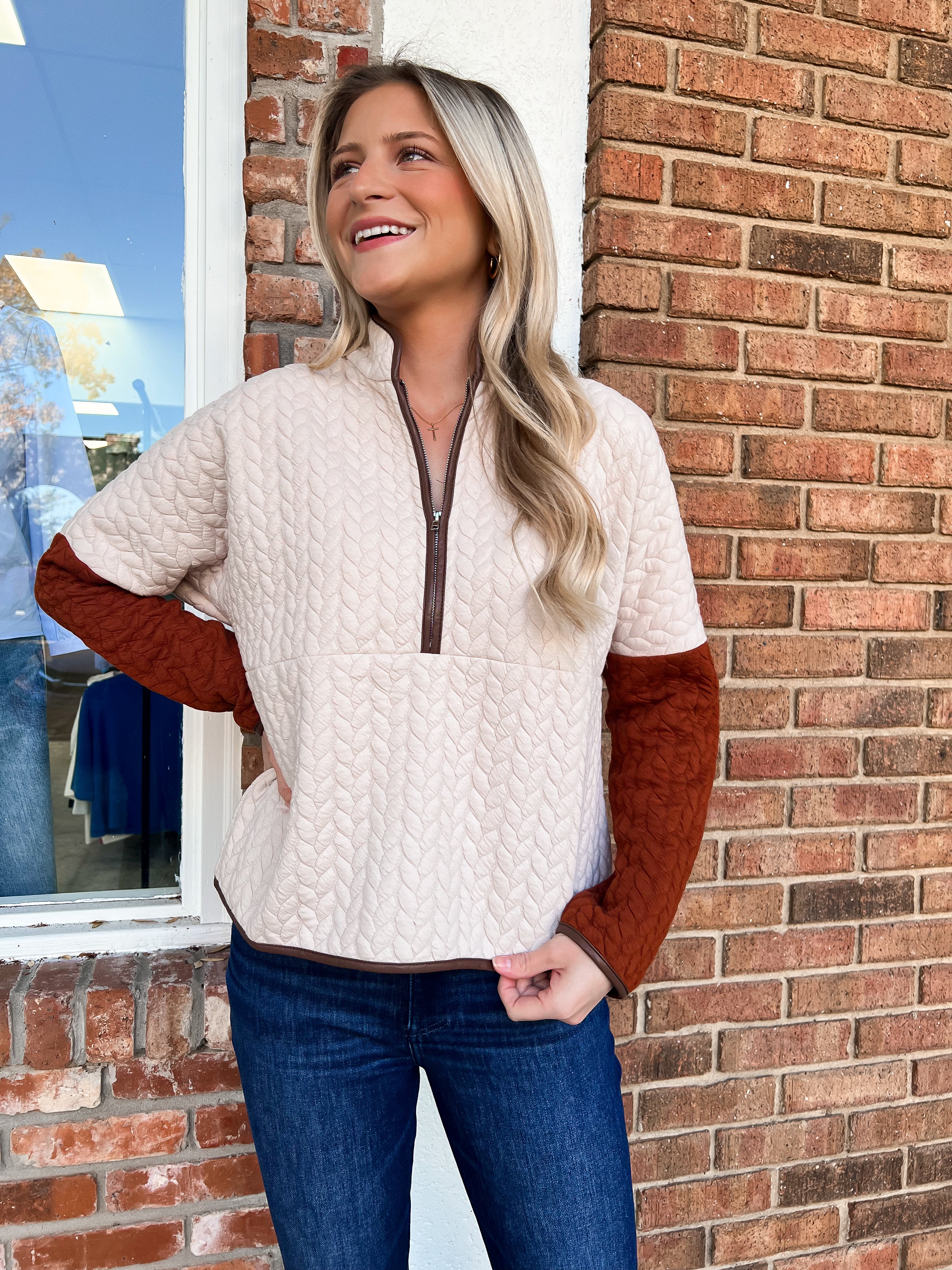 THML: Carrie Half Zip Sweater