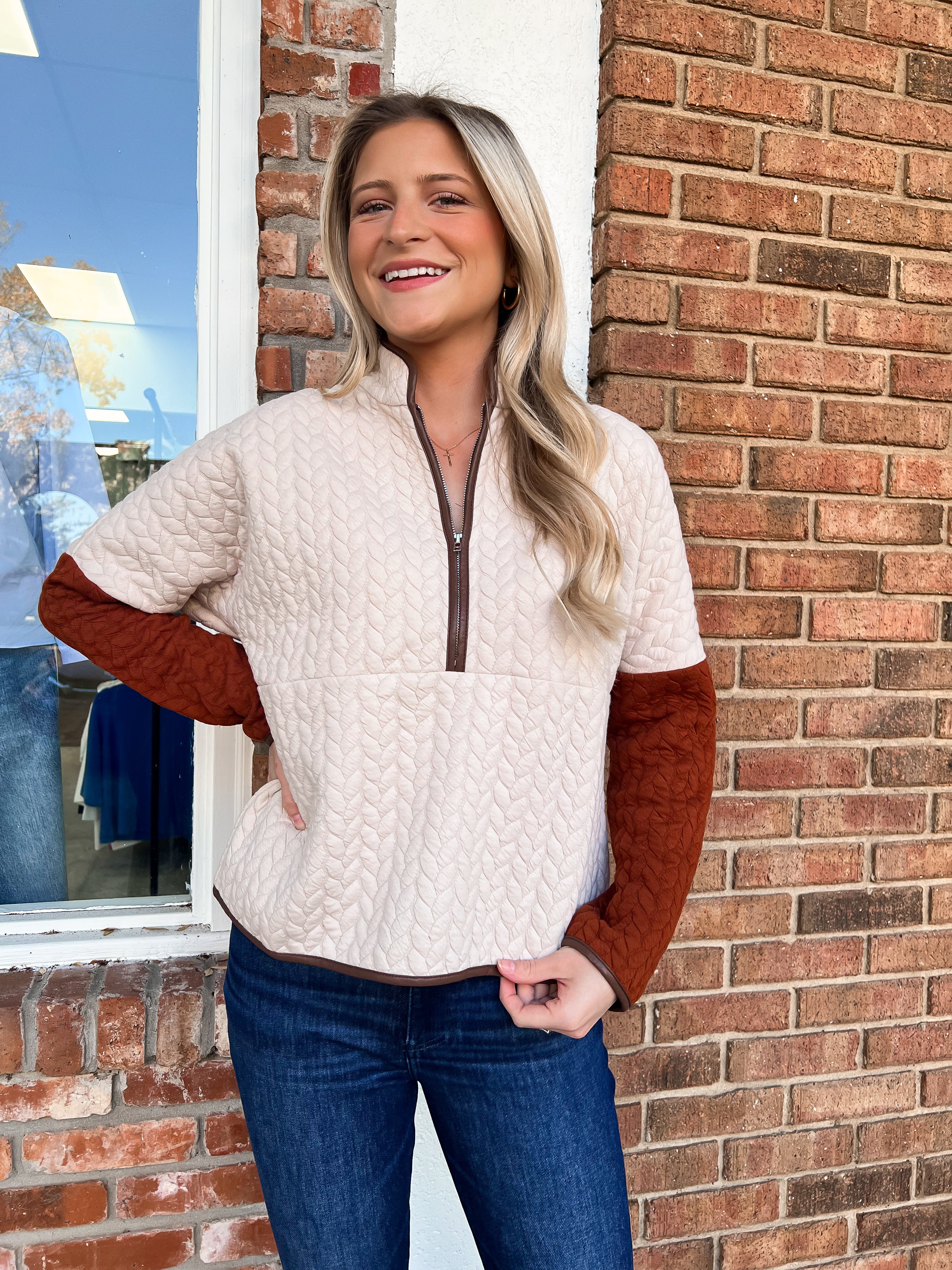 THML: Carrie Half Zip Sweater