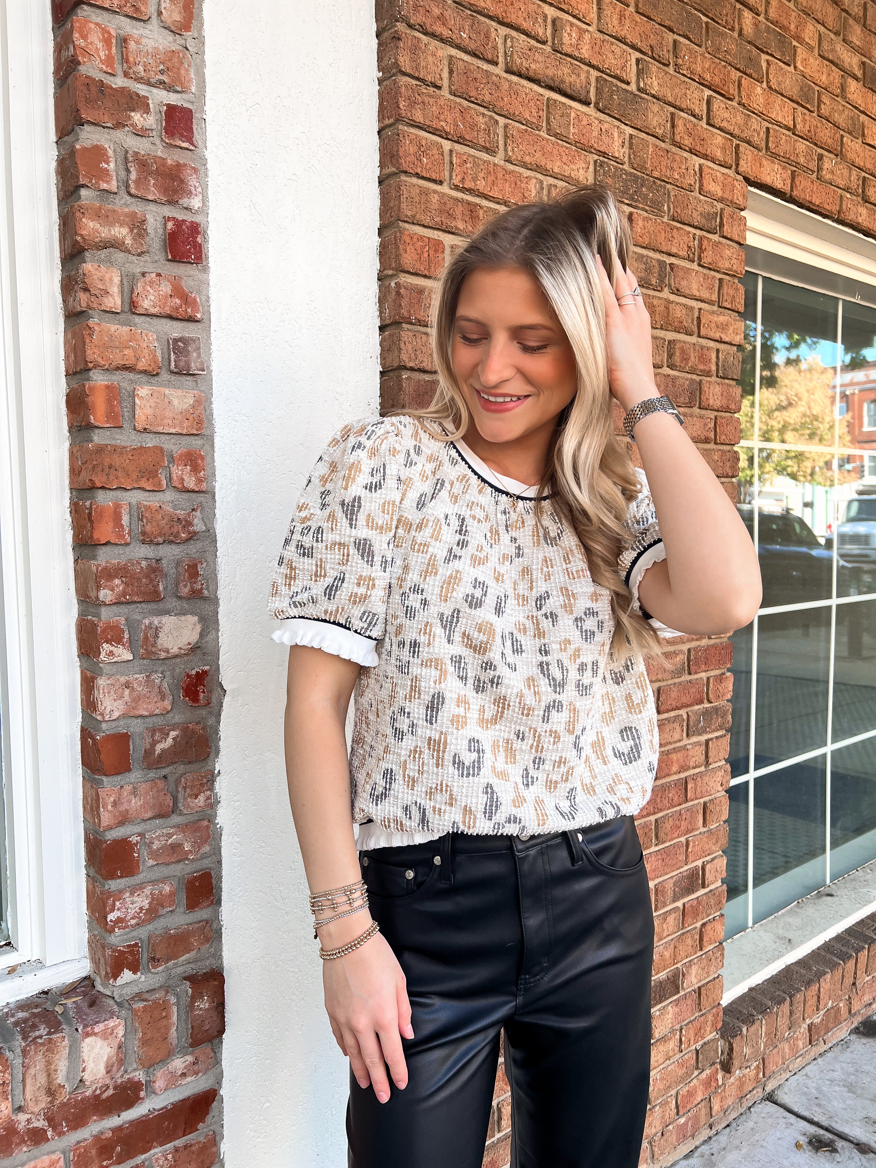 Mavis Leopard Knit Top