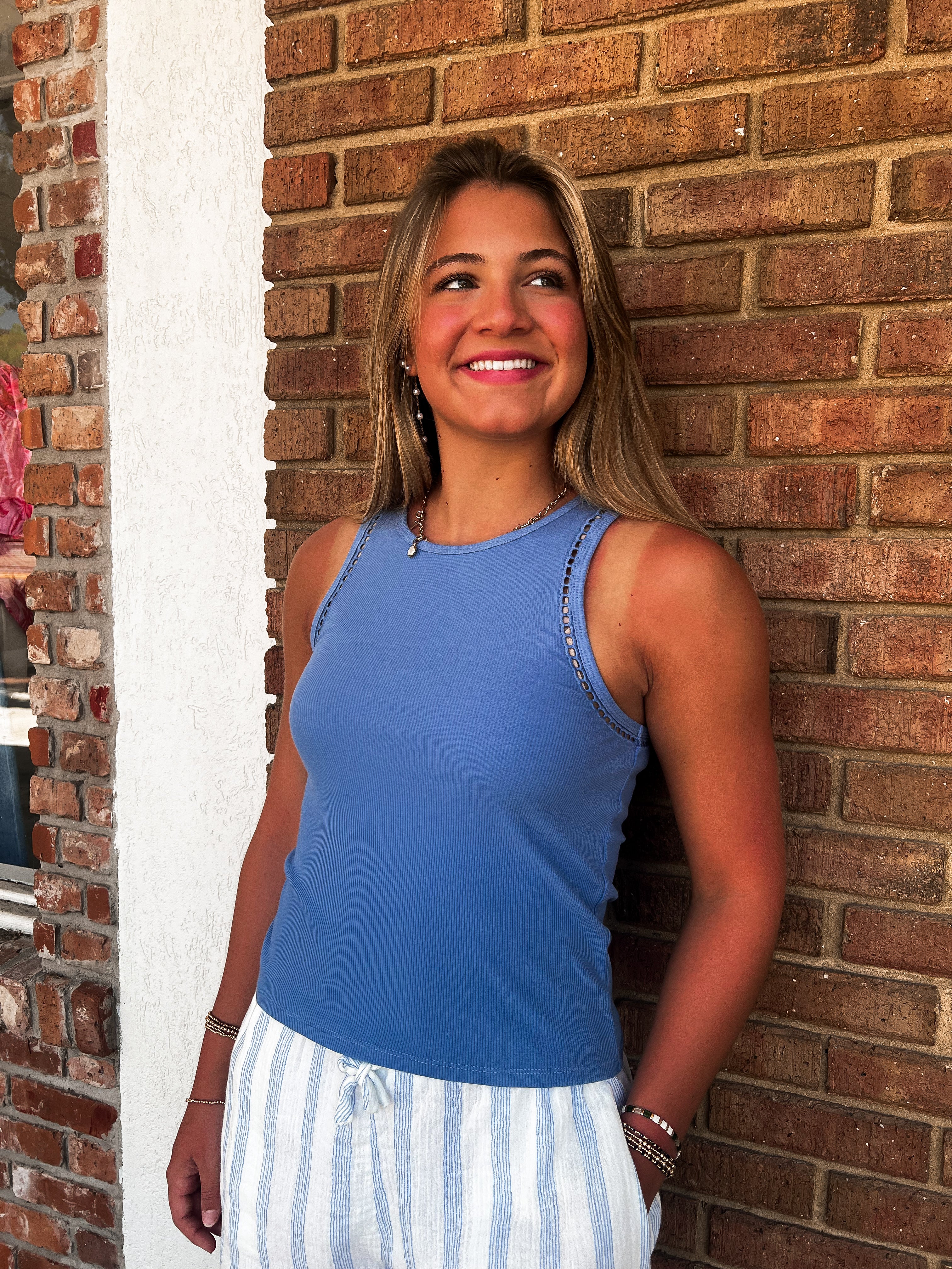 Z Supply: Boa Rib Tank - Lake Blue