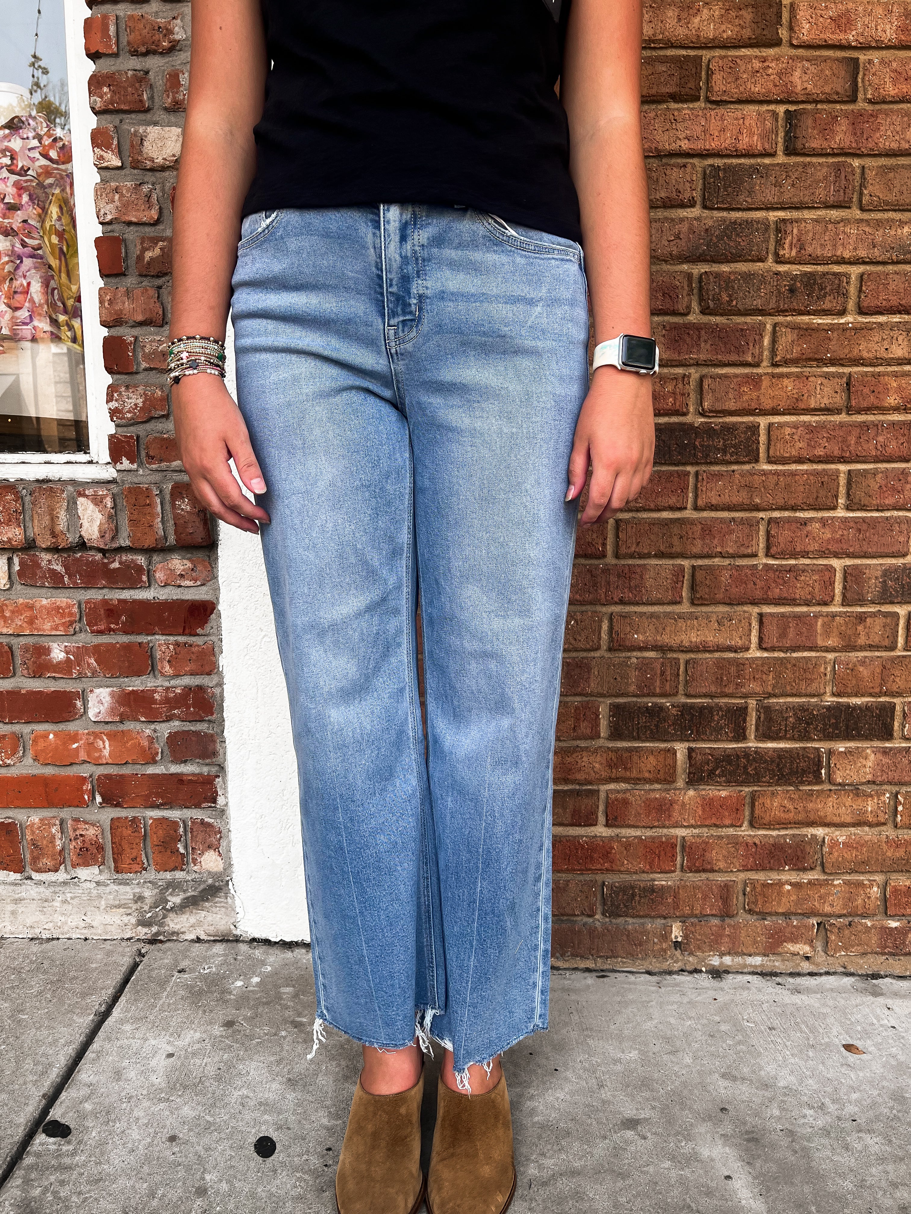 Vervet: High Rise Wide Leg Jeans