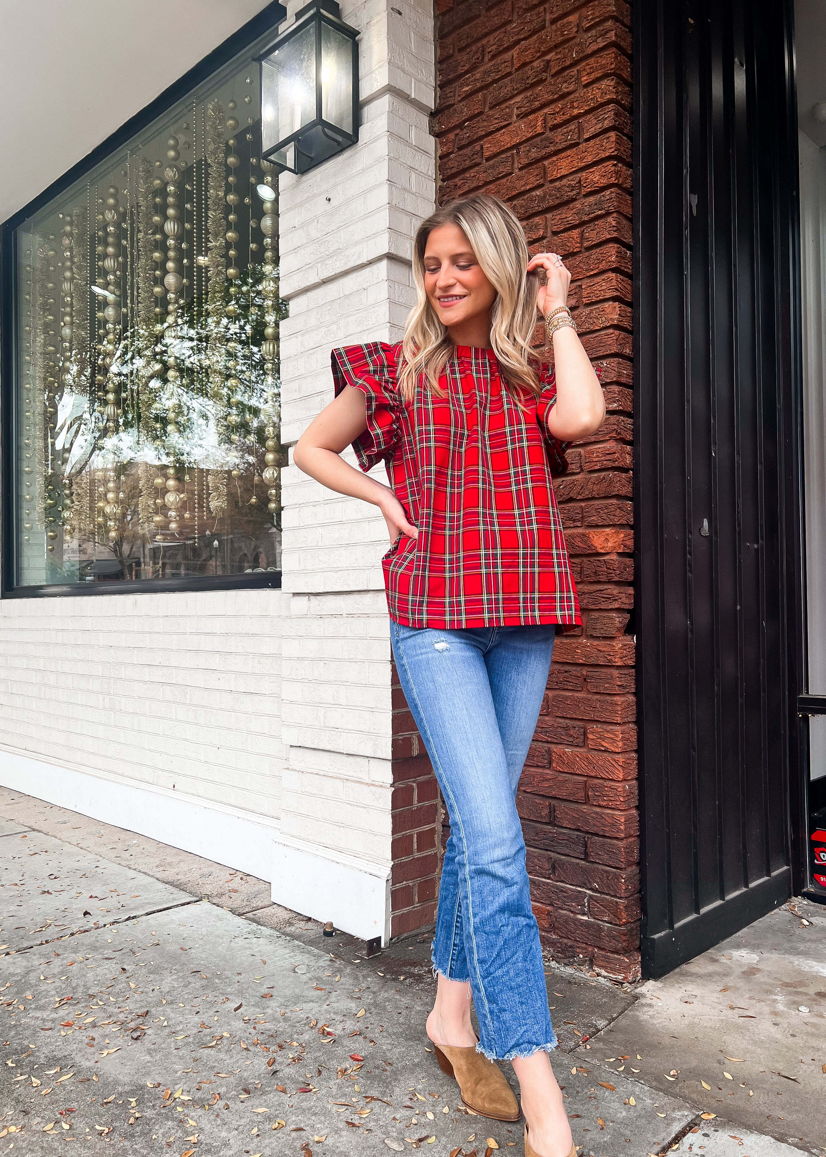 Merry Moments Plaid Top