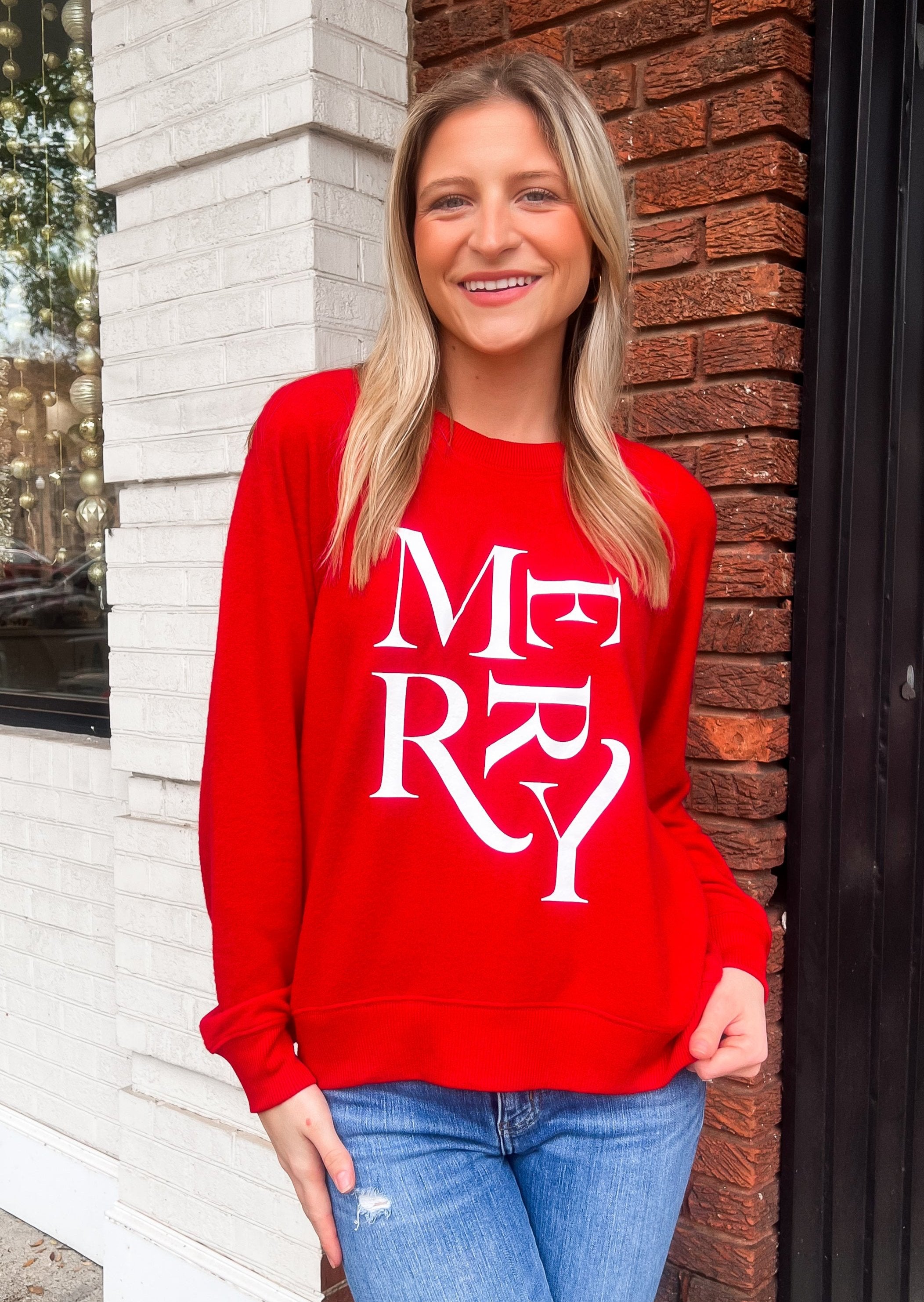 Z Supply: Merry Cozy Knit Top, Haute Red