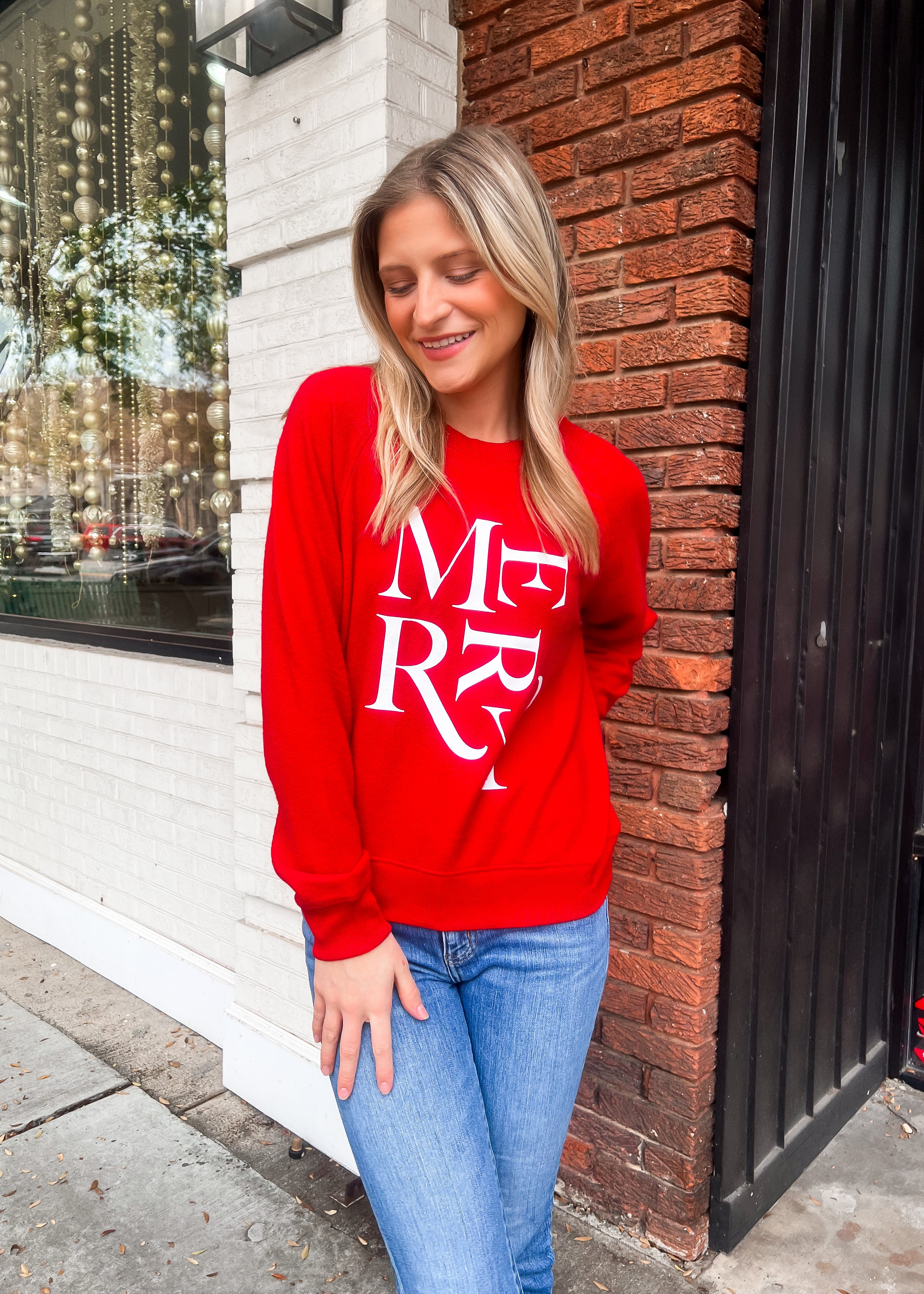 Z Supply: Merry Cozy Knit Top, Haute Red