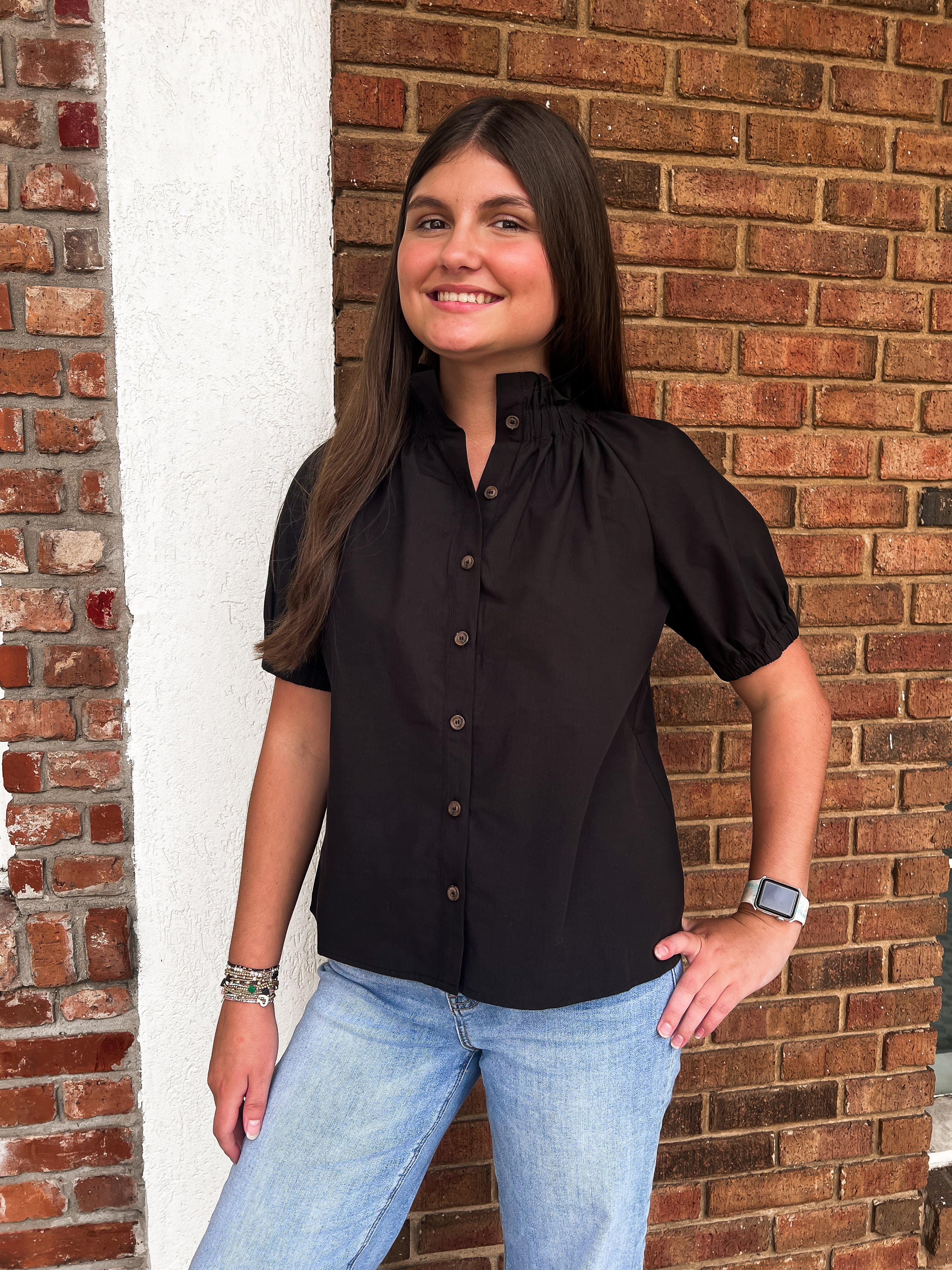 Tatum James: Scarlett Blouse - Black