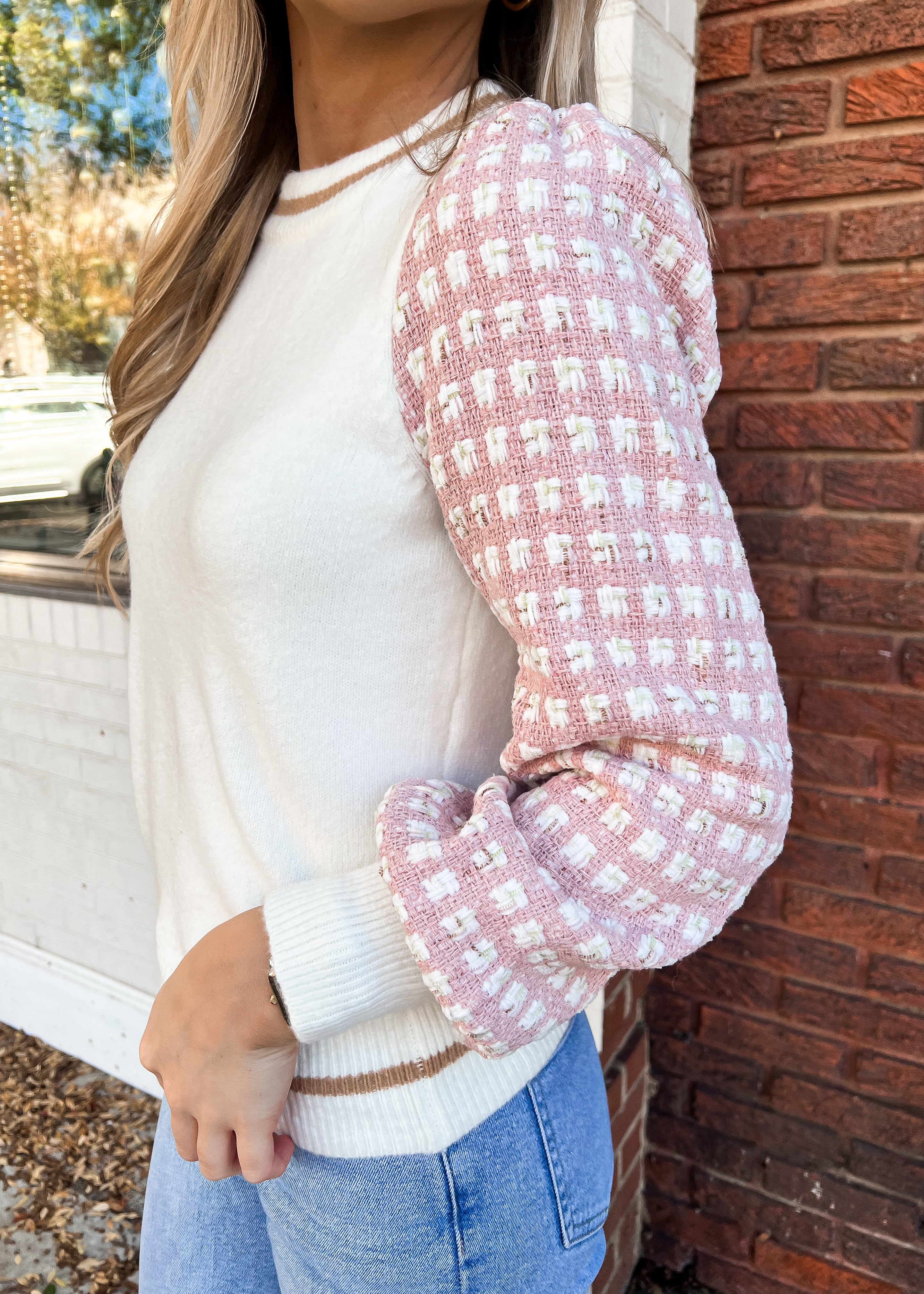 THML: Tweed Sleeve Sweater