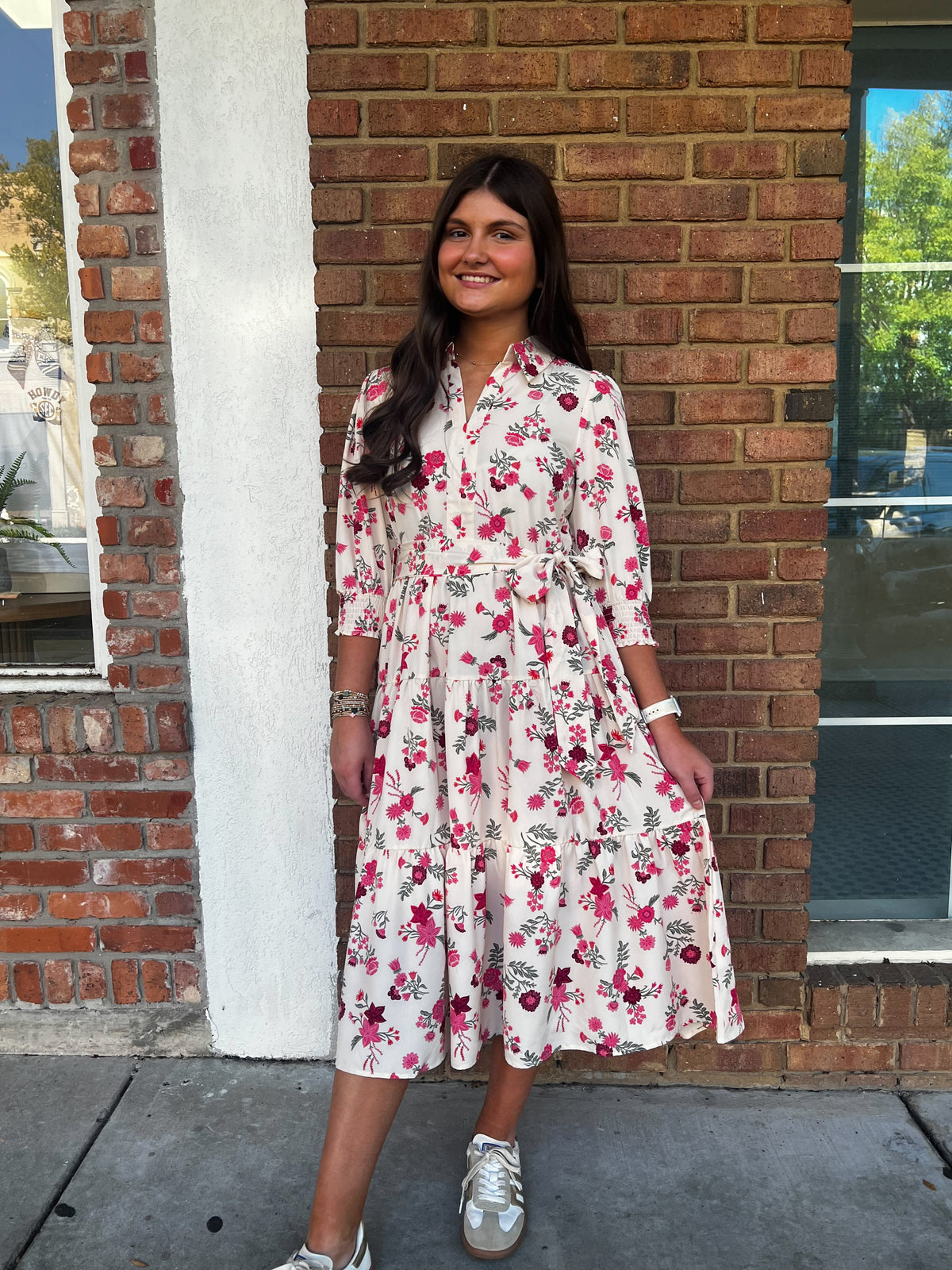 Eleanor Pink Floral Dress
