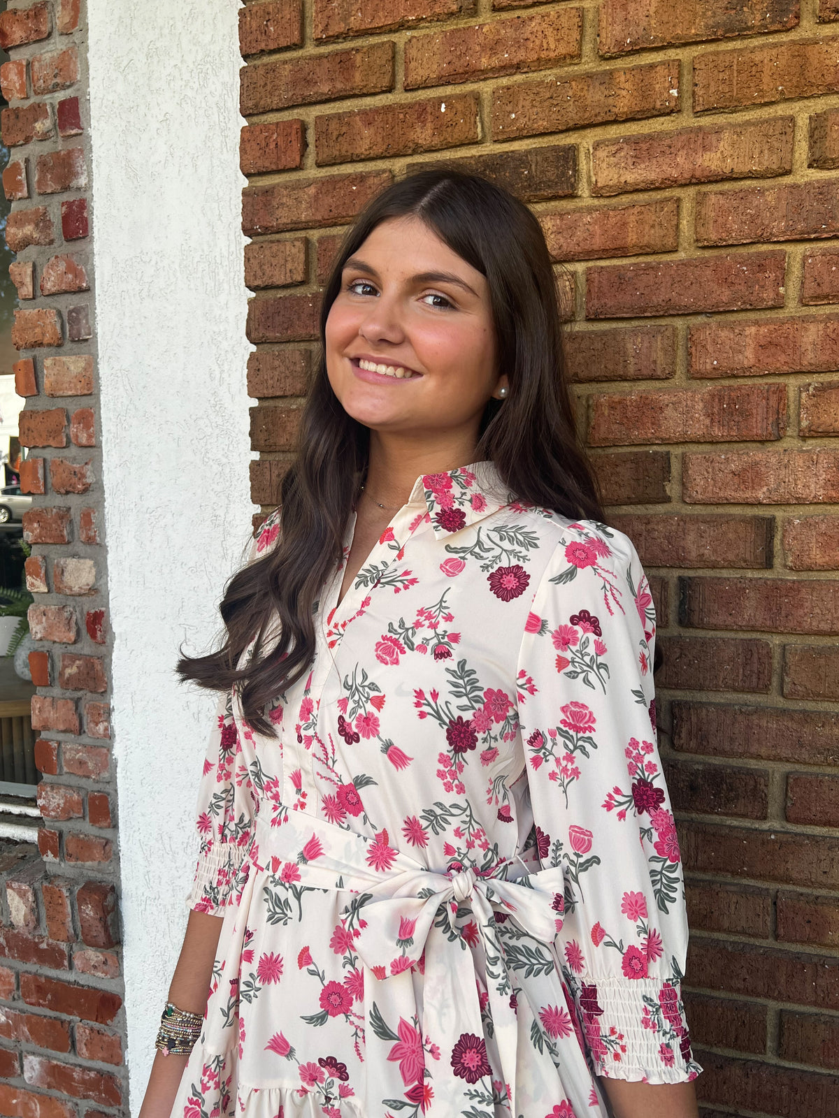 Eleanor Pink Floral Dress