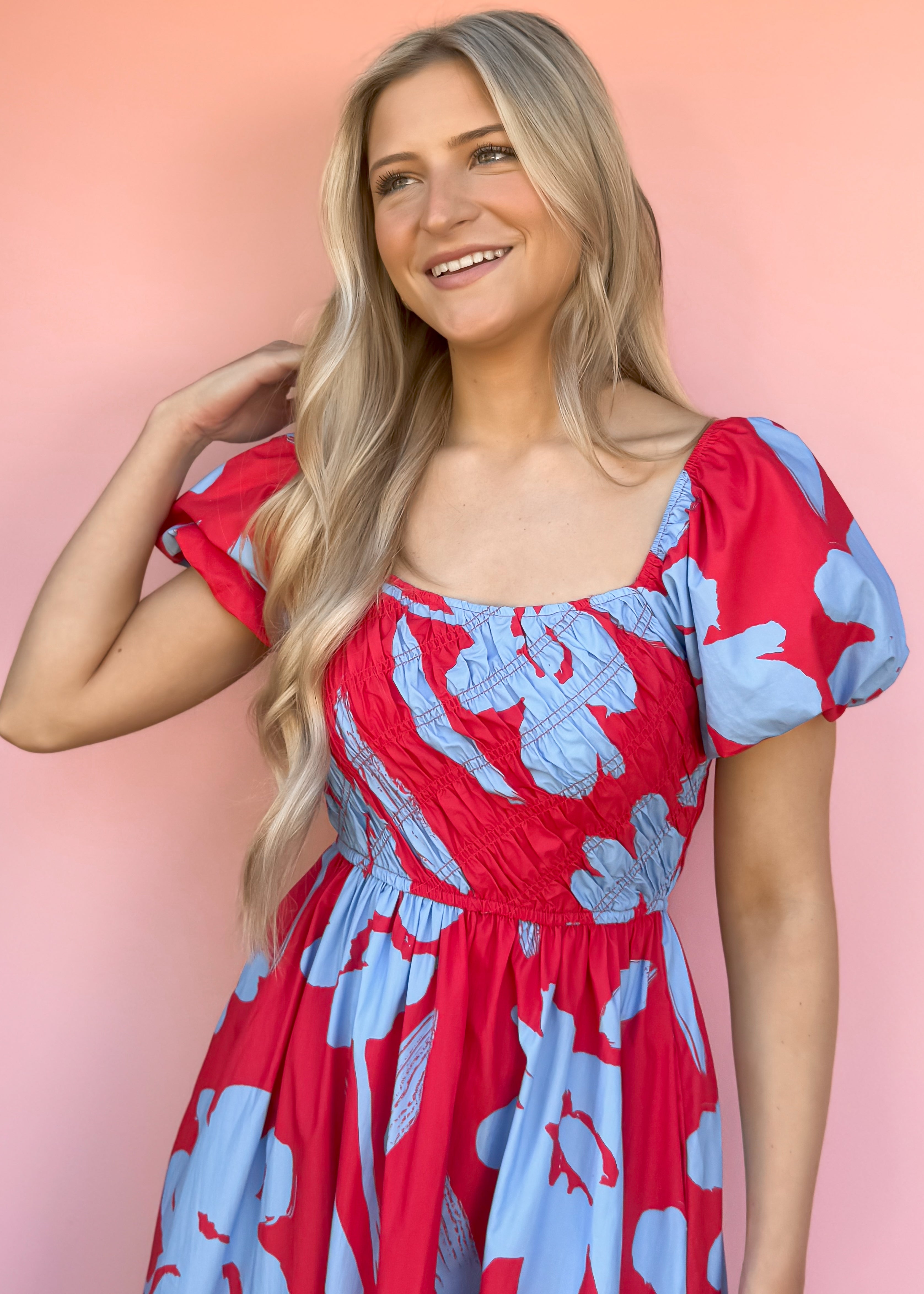 Paula Bubble Sleeve Maxi Dress