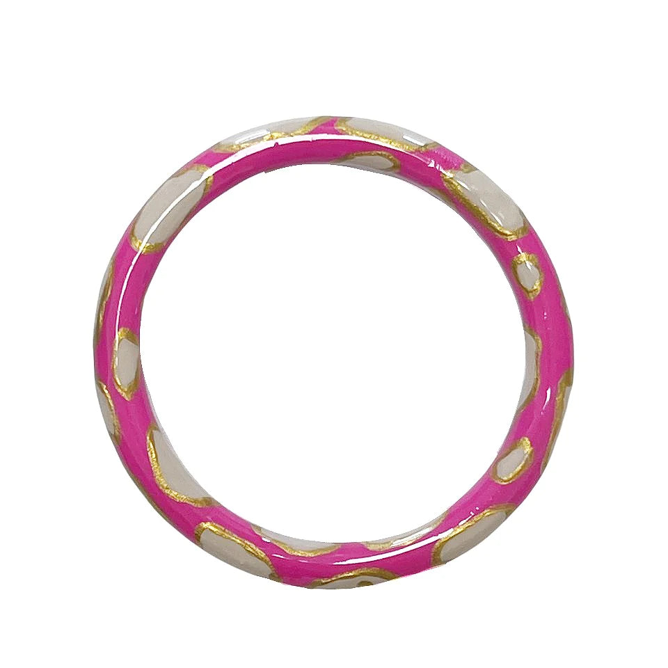 Oyster Bangle, Flamingo Pink in Large
