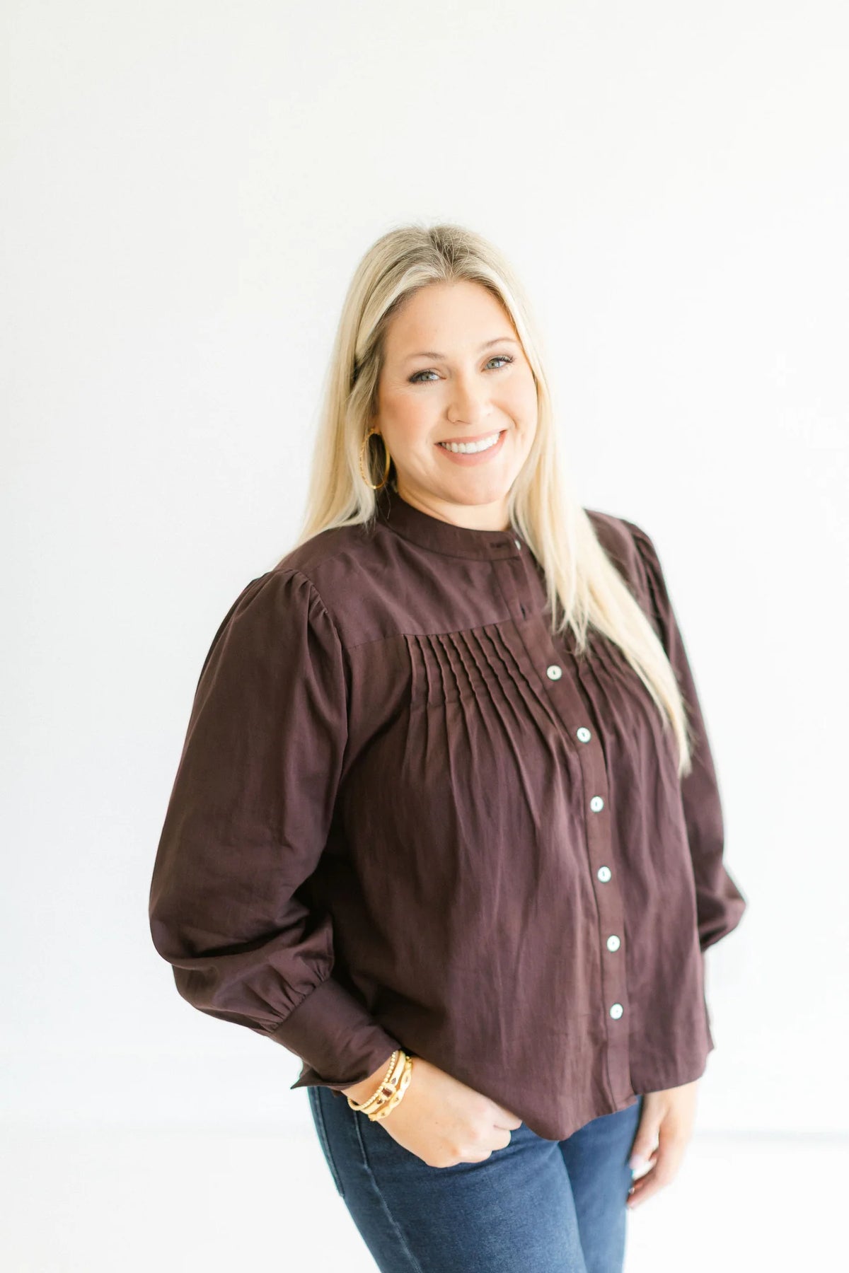 Tatum James: Mallory Blouse - Brown