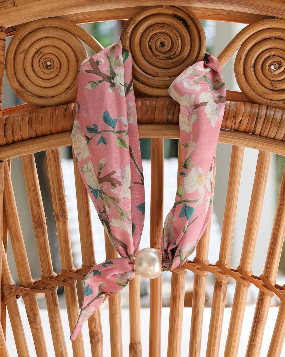Caroline Hill: Pink Pearl Scarf Necklace