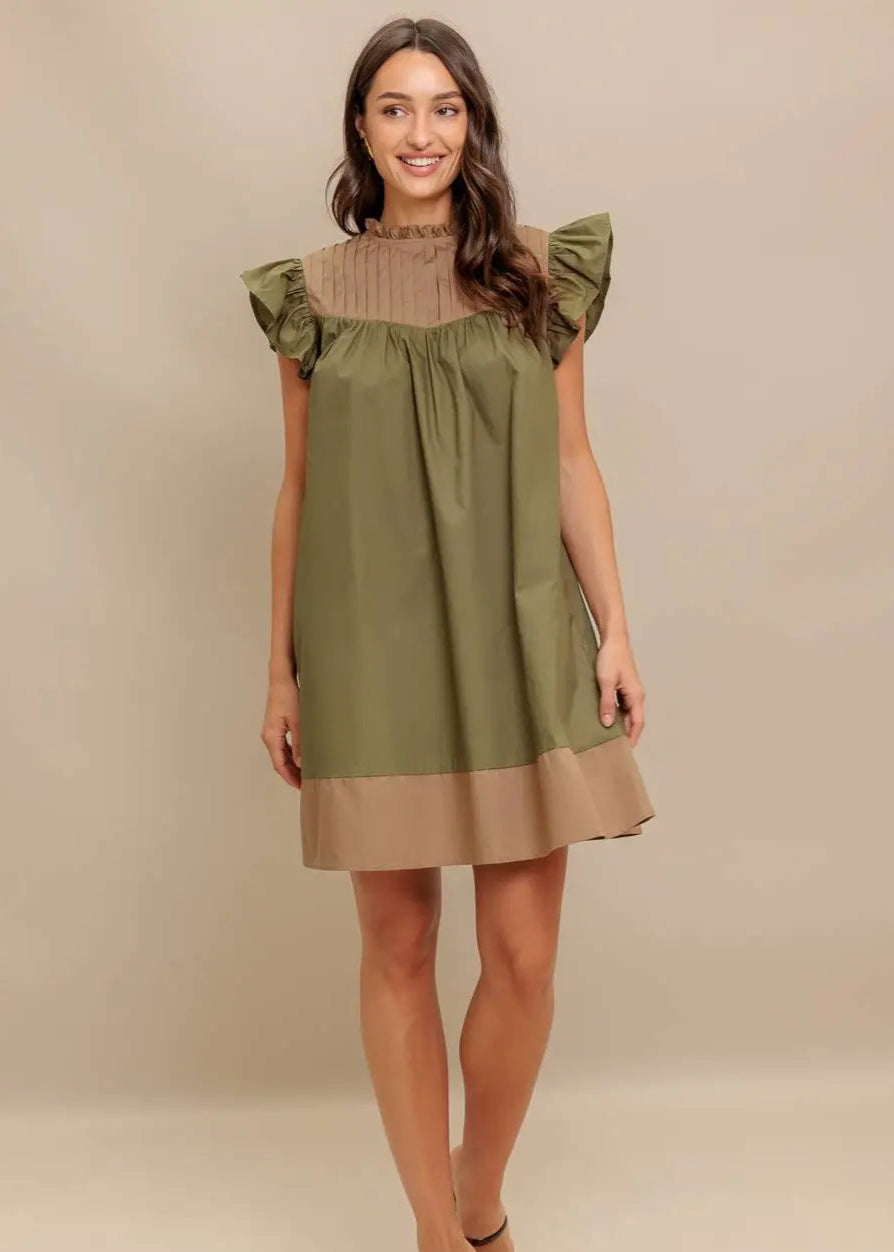 Allie Color Blocked Mini Dress