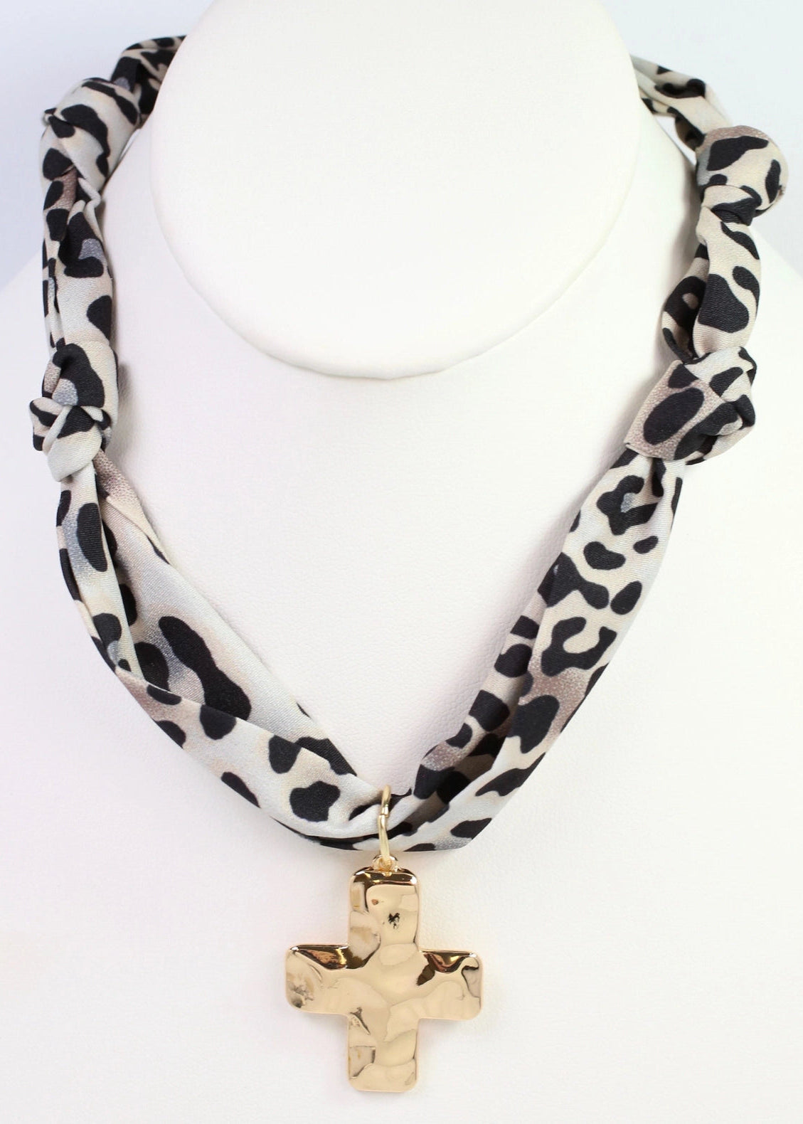 Caroline Hill: Elmhurst Cross Charm Scarf Necklace