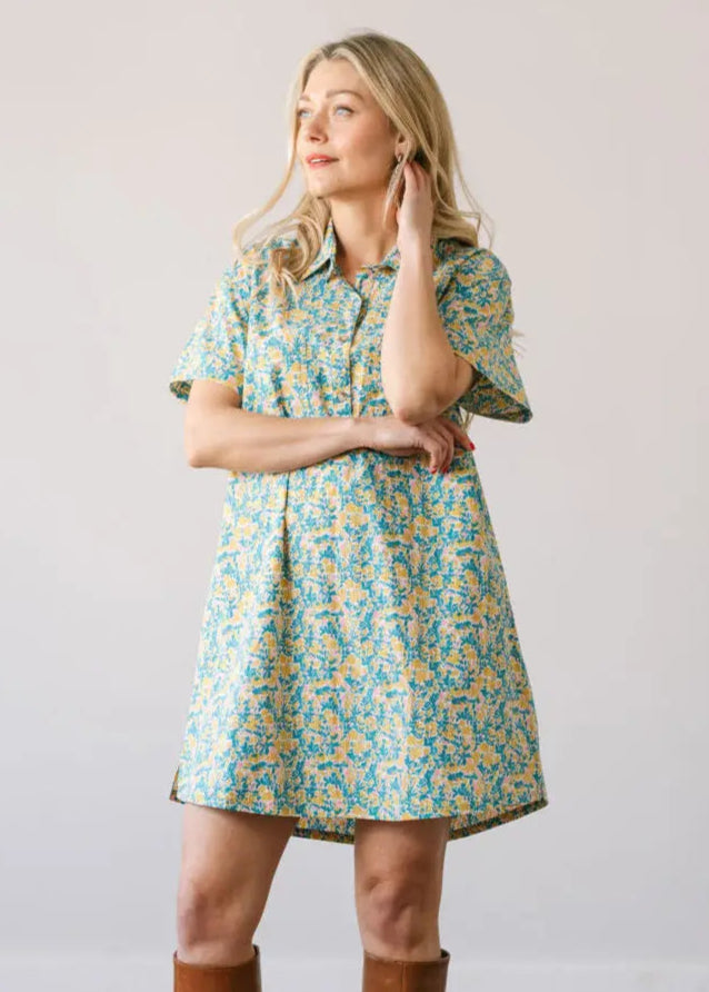 Sunshine Tienda: Paradise Floral Getaway Mini Dress