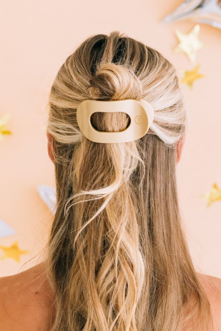 Teleties: Round Flat Small Hair Clip, Champagne Toast