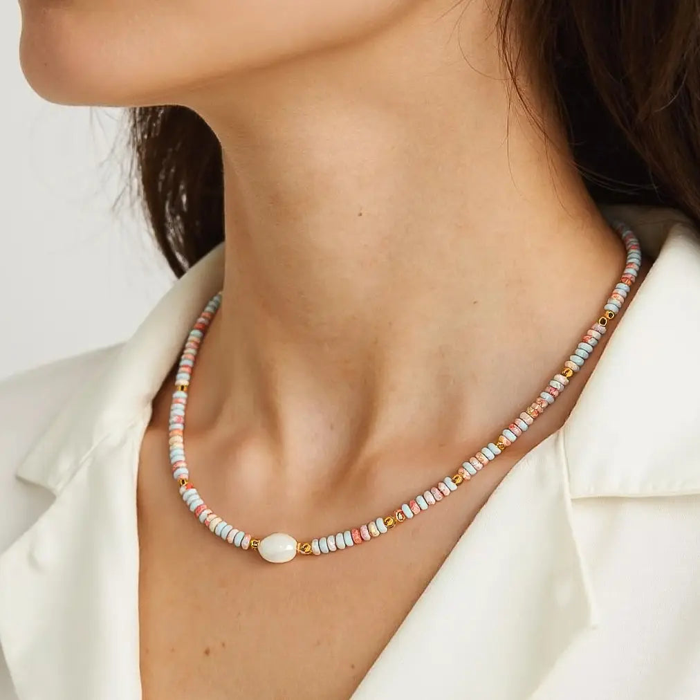 Flanerie: Swank Boho Beaded Pearl Necklace