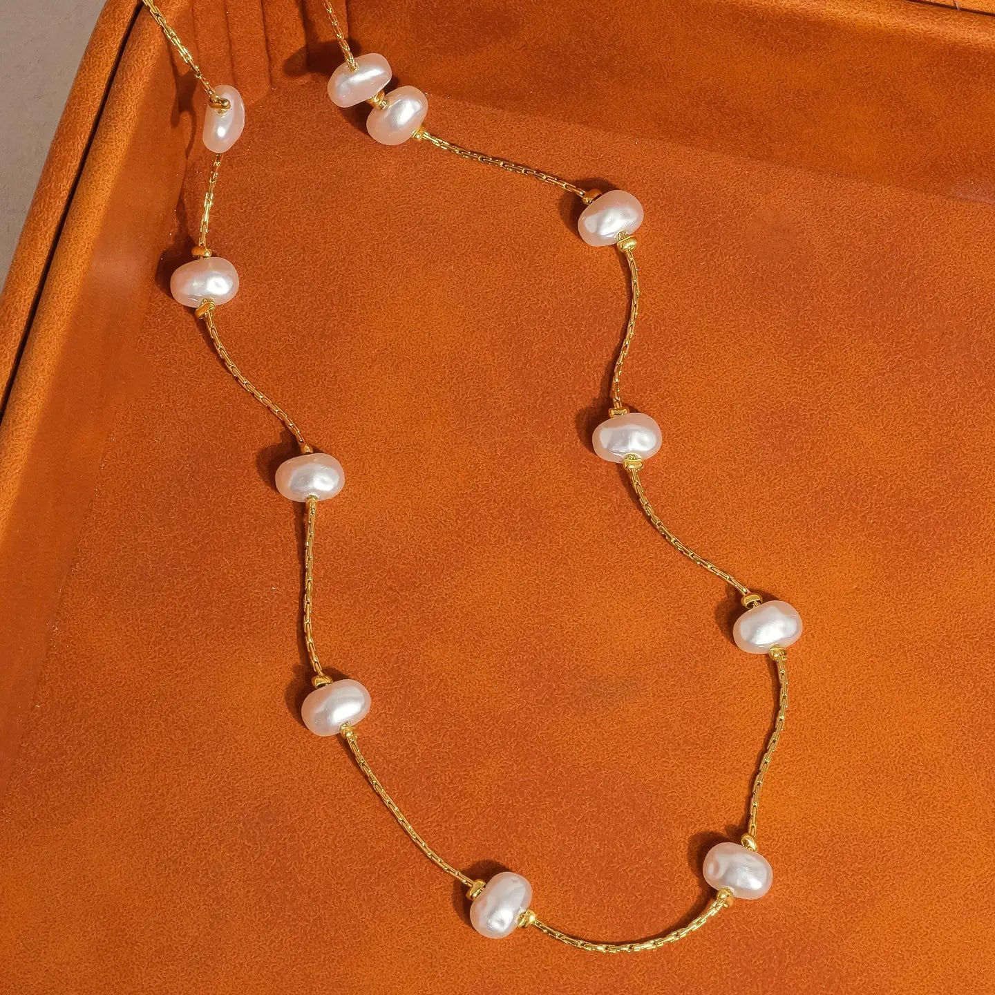 Flanerie: Ida 18K Non-Tarnish Petite Pearl Necklace