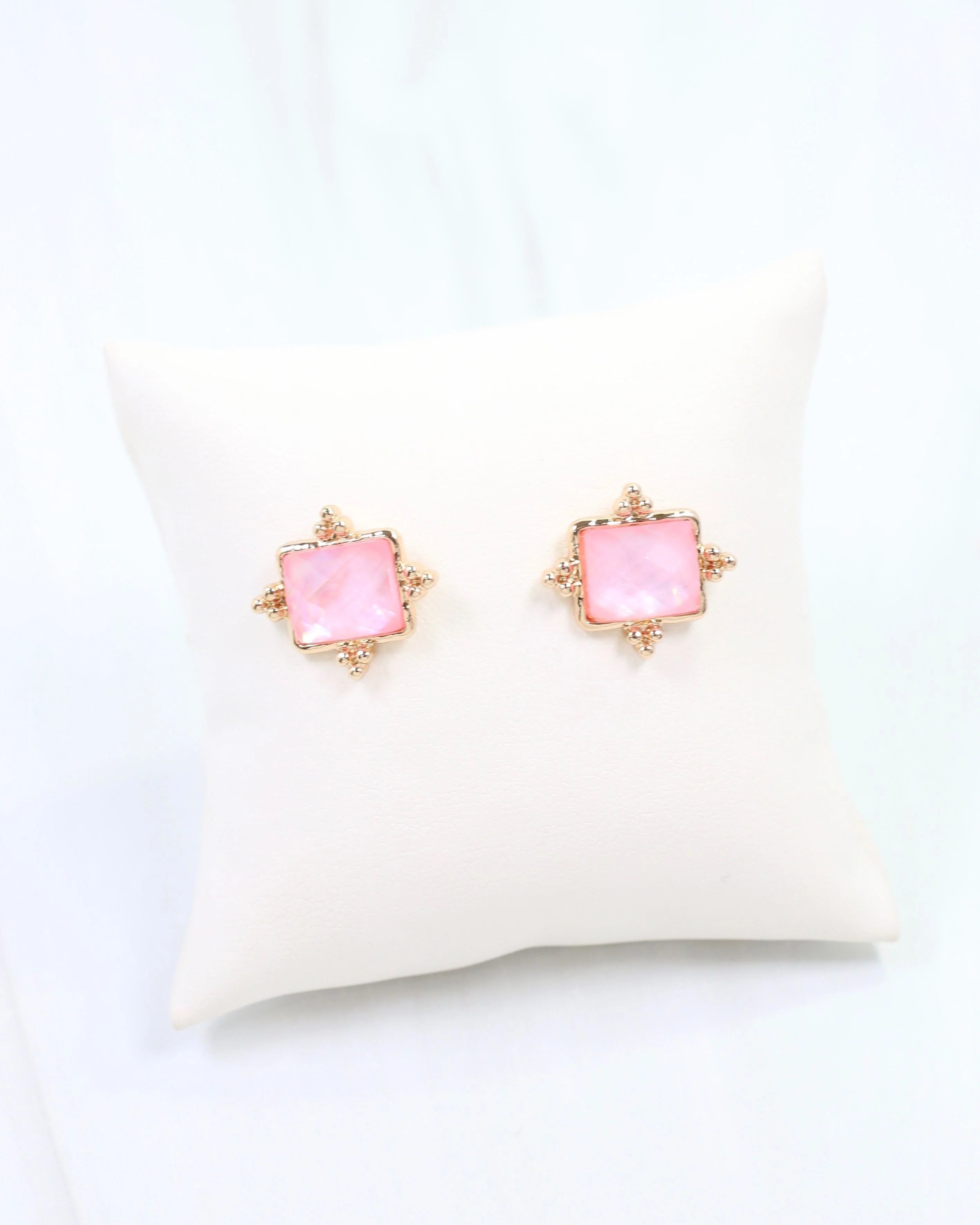 Caroline Hill: Kerang Pink Stud Earrings