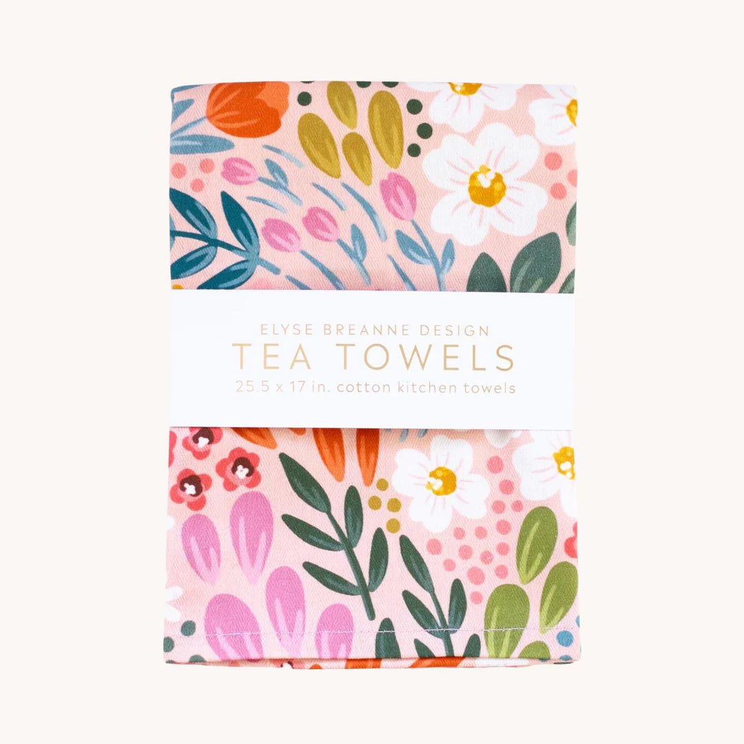 Set of Two Tea Towels, Summer Meadows