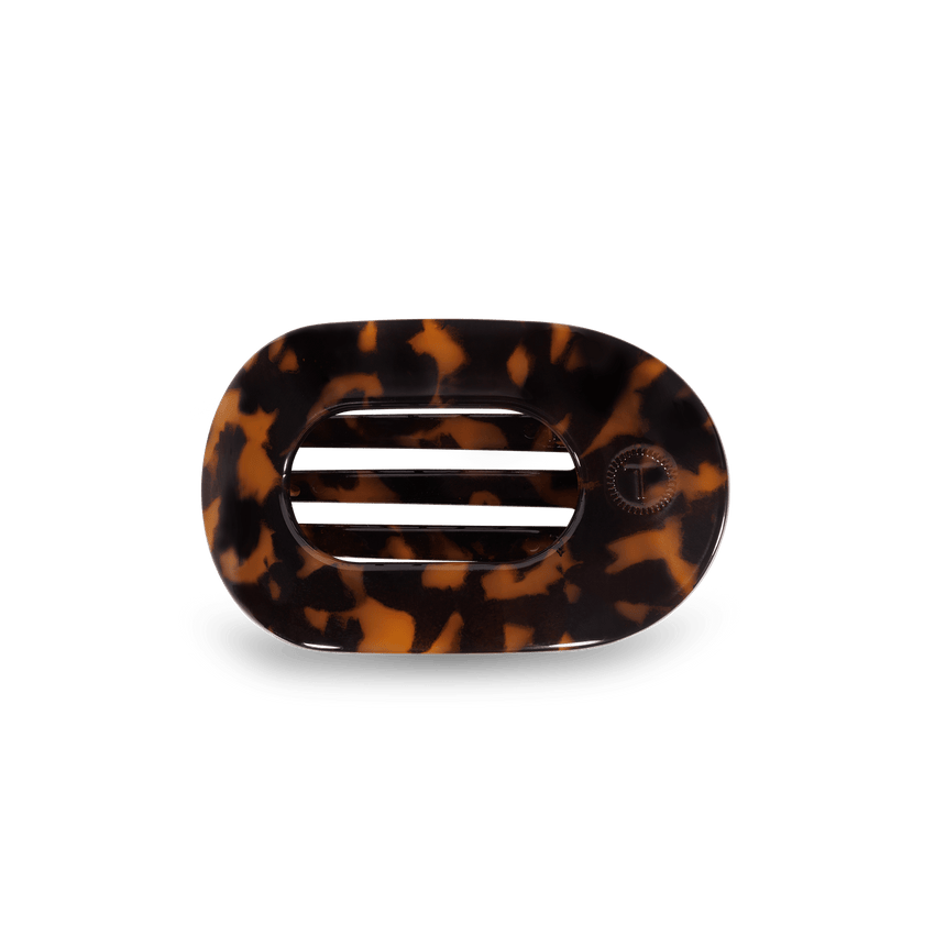 Teleties: Round Flat Small Hair Clip, Tortoise